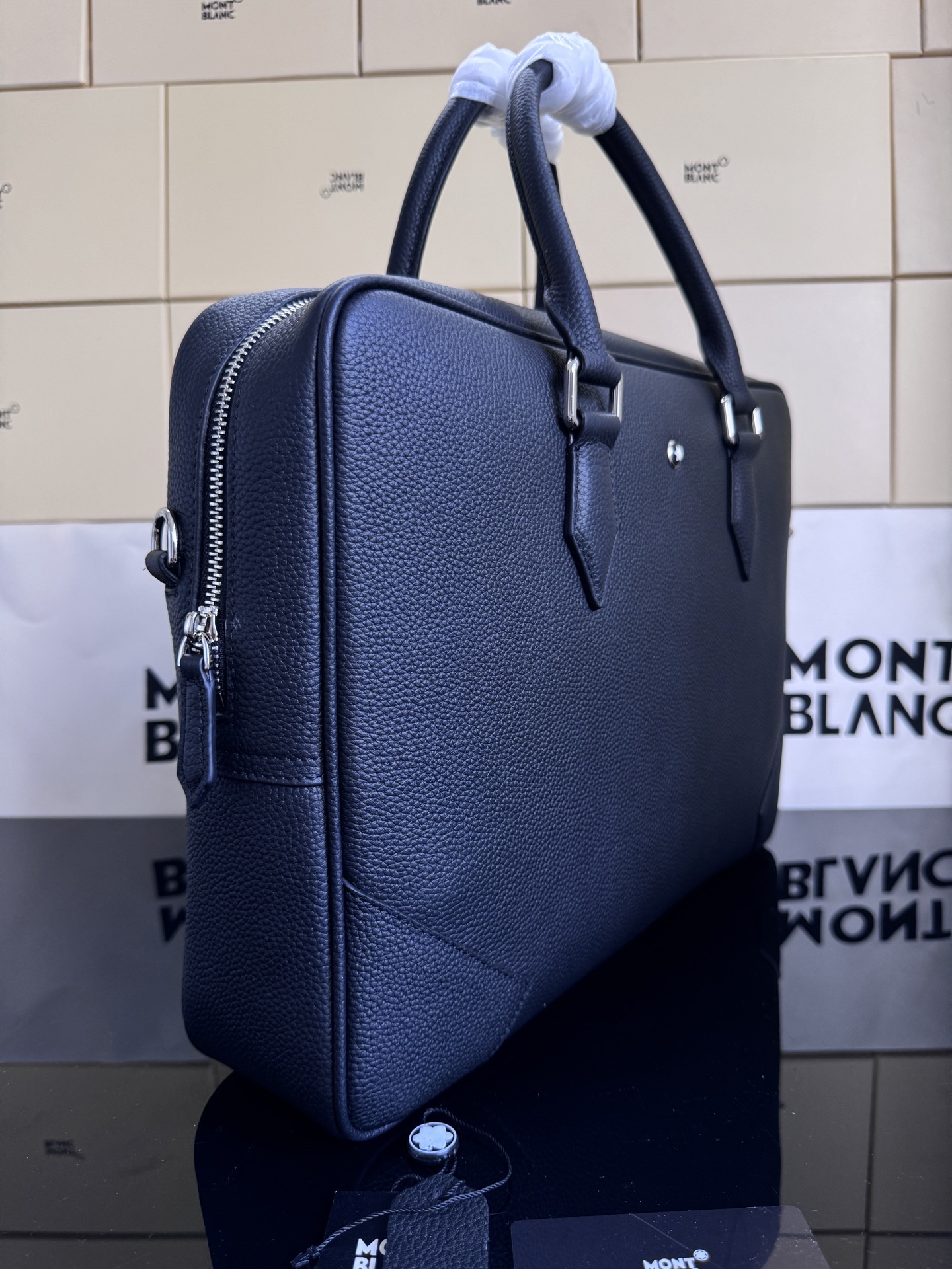 MontBlanc 몽블랑 소프트 그레인 레더 서류가방 37.5cm 5