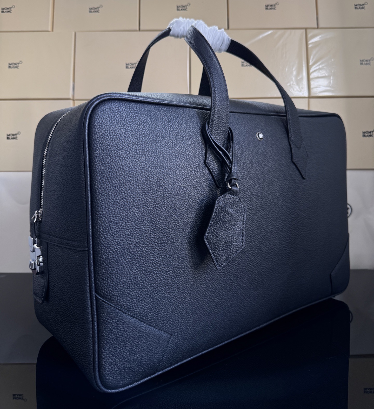 Montblanc 몽블랑 소프트 그레인 레더 서류가방 45.5cm 6