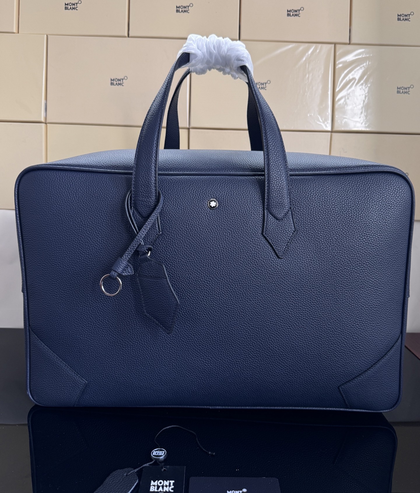 Montblanc 몽블랑 소프트 그레인 레더 서류가방 45.5cm 14