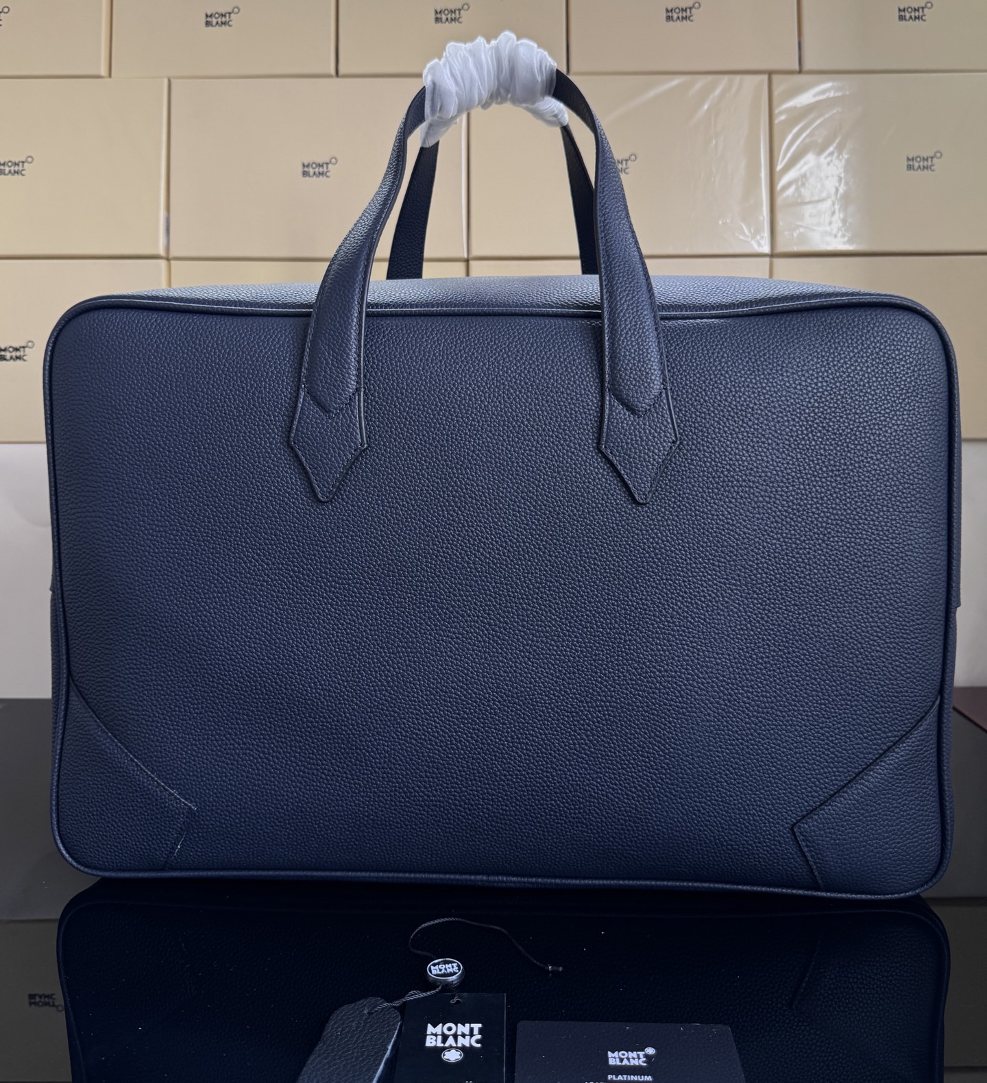 Montblanc 몽블랑 소프트 그레인 레더 서류가방 45.5cm 16