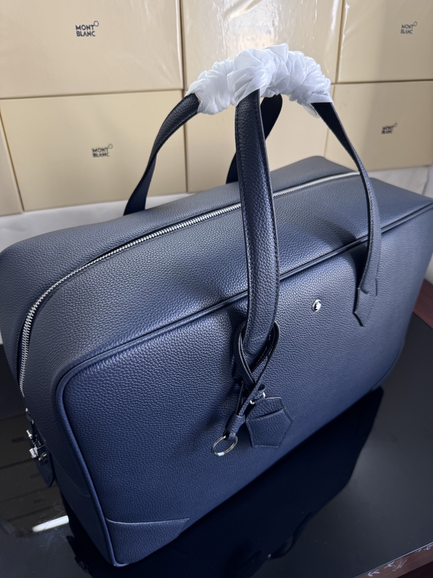 Montblanc 몽블랑 소프트 그레인 레더 서류가방 45.5cm 20