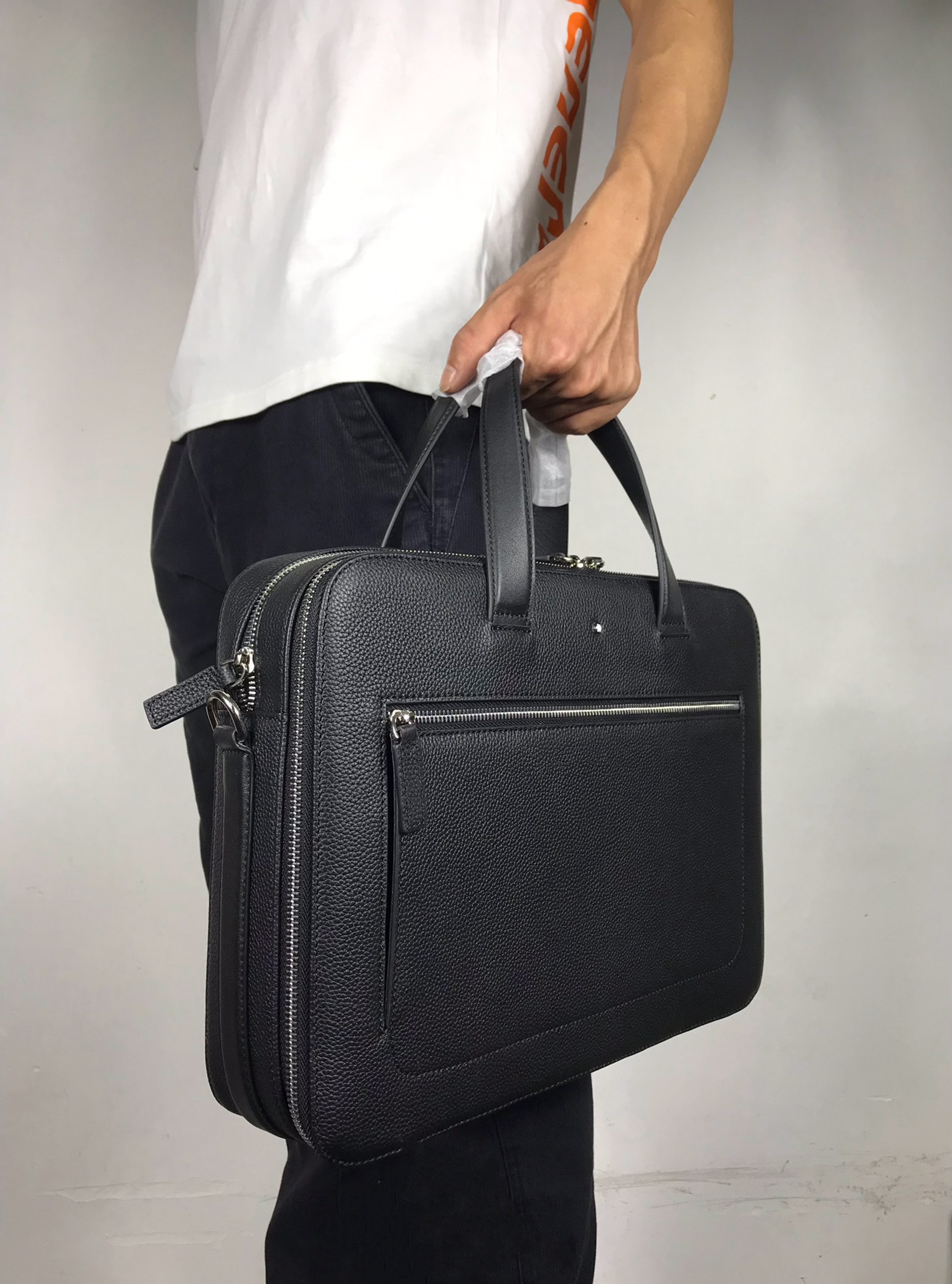 Montblanc 몽블랑 MB127936 블랙 서류가방 38cm 2