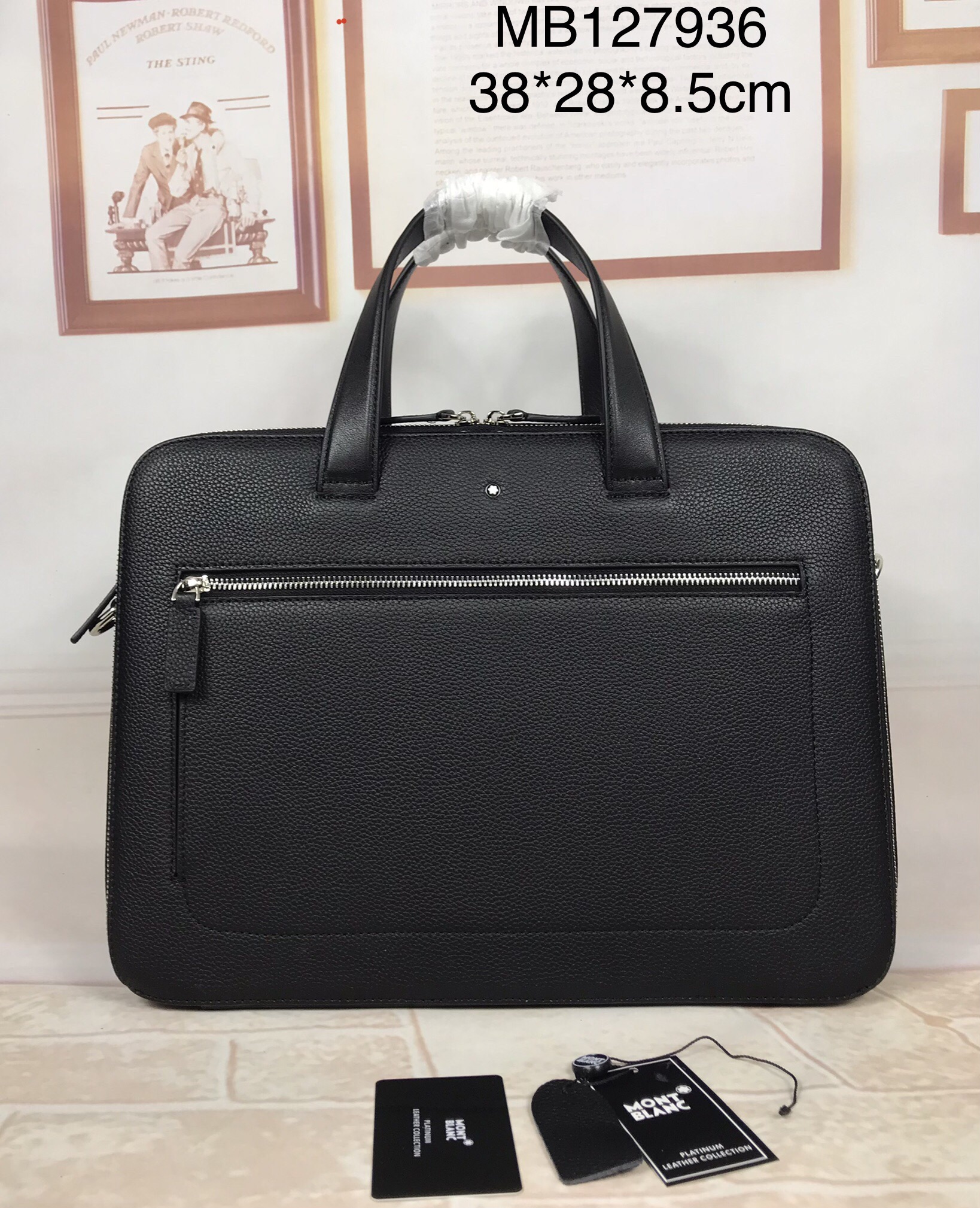 Montblanc 몽블랑 MB127936 블랙 서류가방 38cm 4