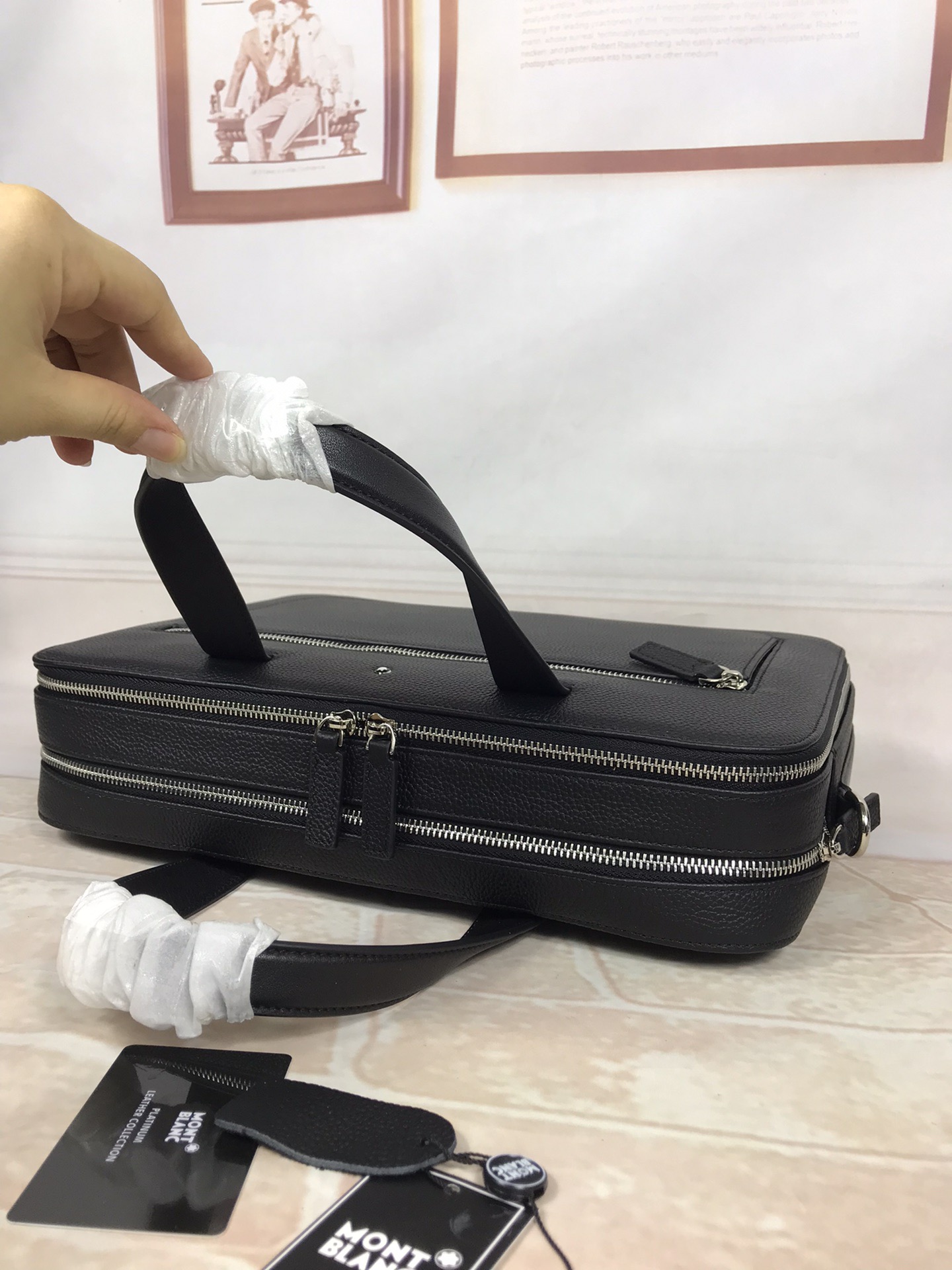 Montblanc 몽블랑 MB127936 블랙 서류가방 38cm 9