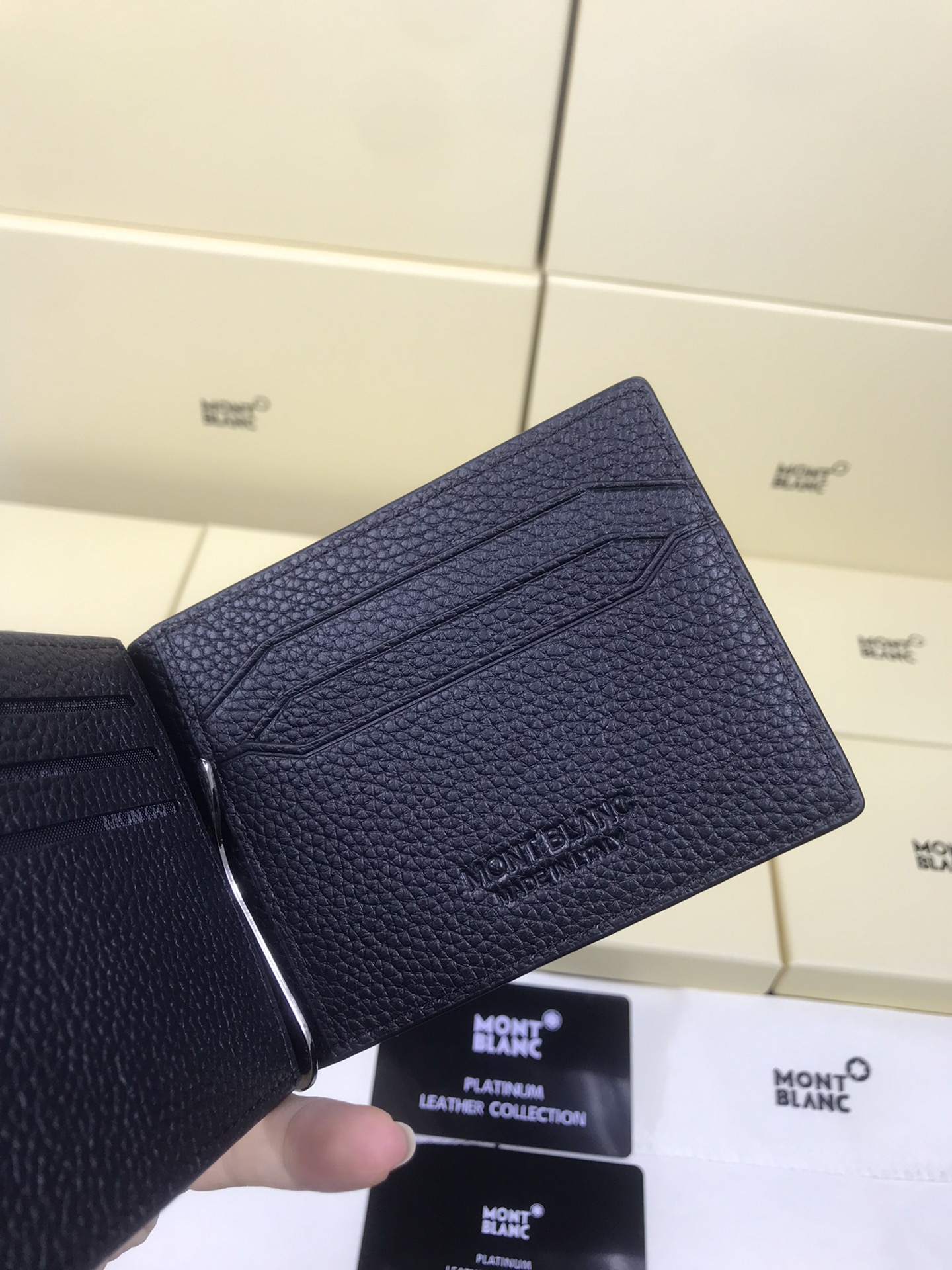 MONTBLANC 몽블랑 블랙 가죽 지갑 8