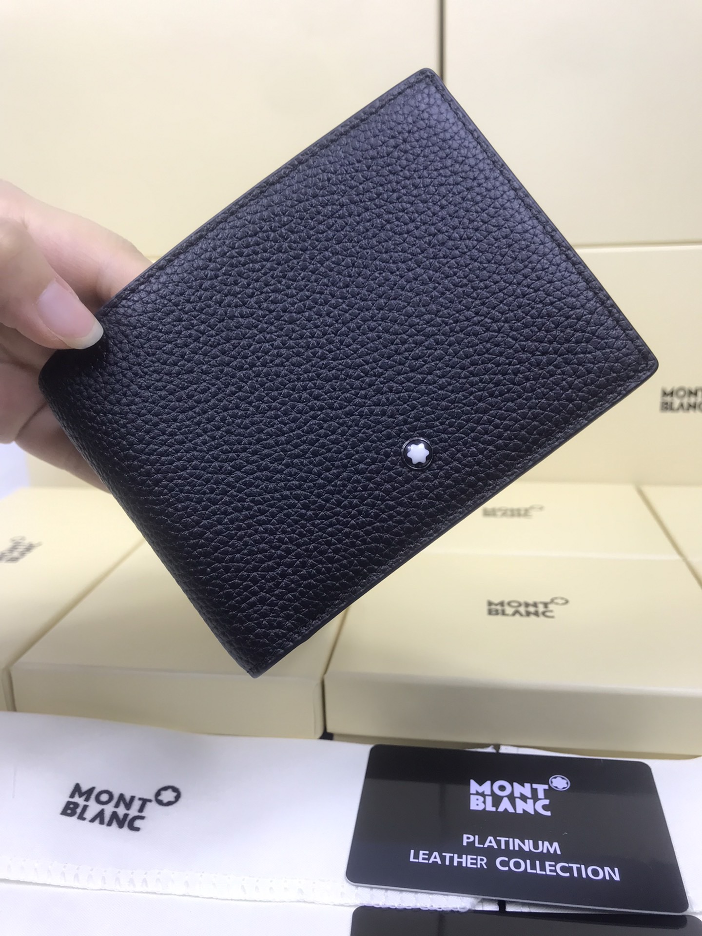 Montblanc 몽블랑 블랙 소가죽 반지갑 4