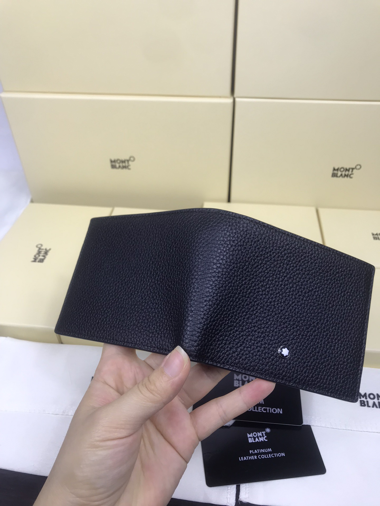 Montblanc 몽블랑 블랙 소가죽 반지갑 5