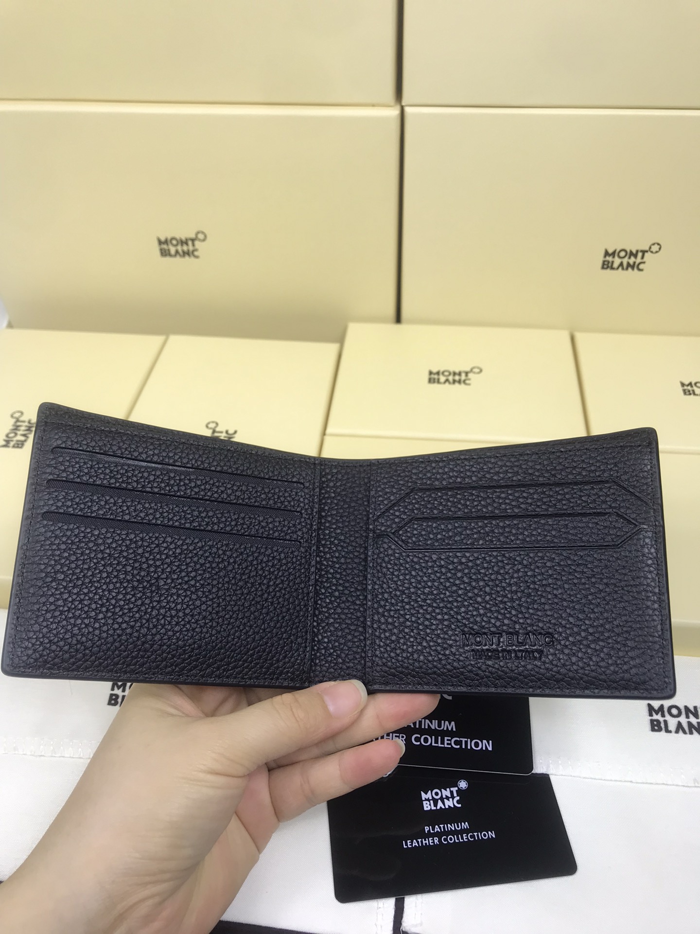 Montblanc 몽블랑 블랙 소가죽 반지갑 6