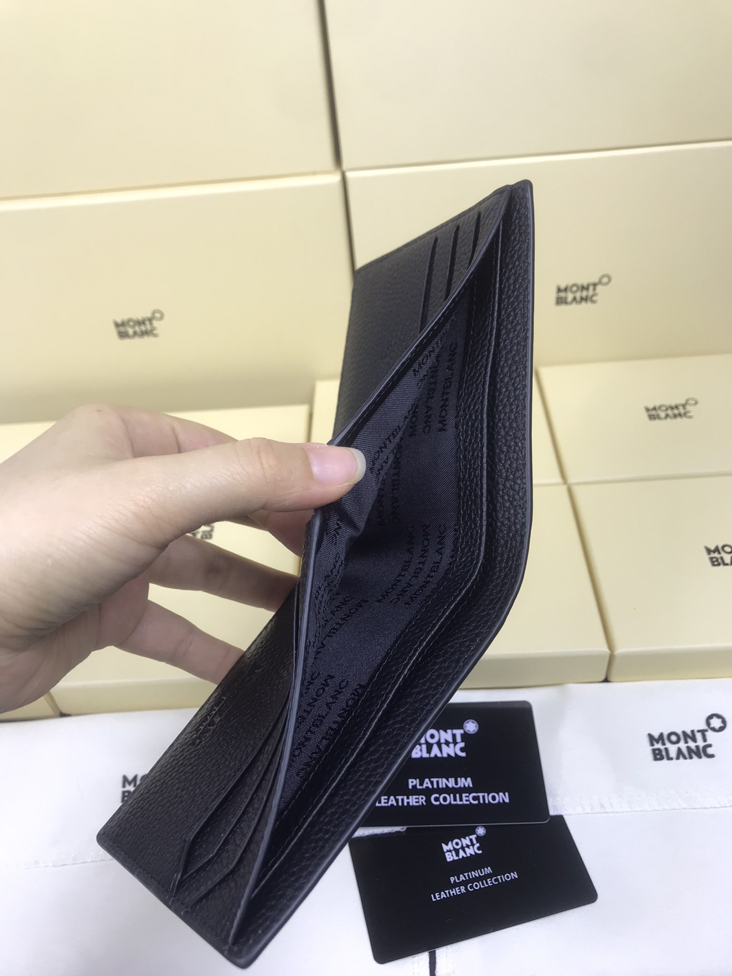 Montblanc 몽블랑 블랙 소가죽 반지갑 9