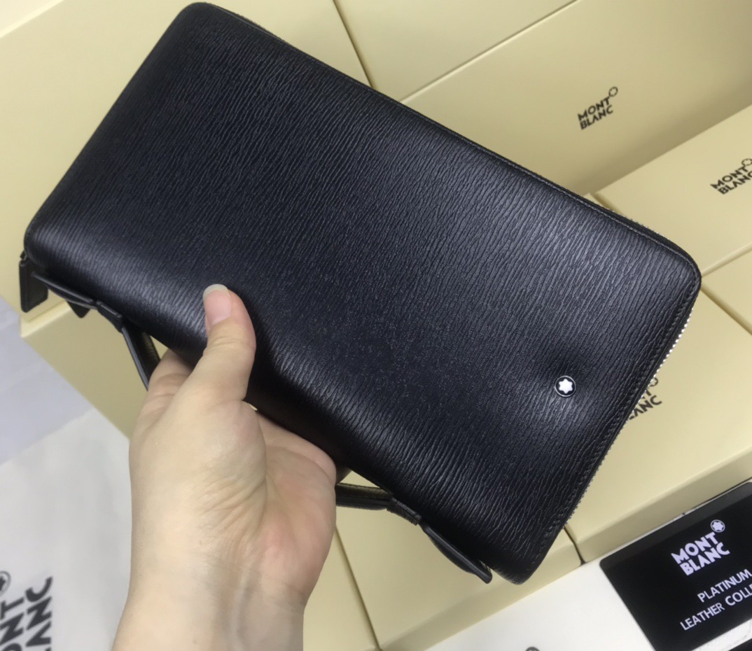 Montblanc 몽블랑 더블 핸들 클러치백 23cm 3
