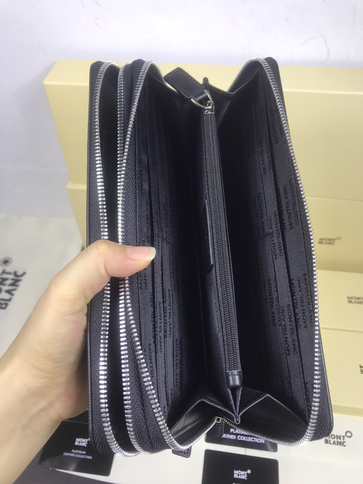 Montblanc 몽블랑 더블 핸들 클러치백 23cm 8