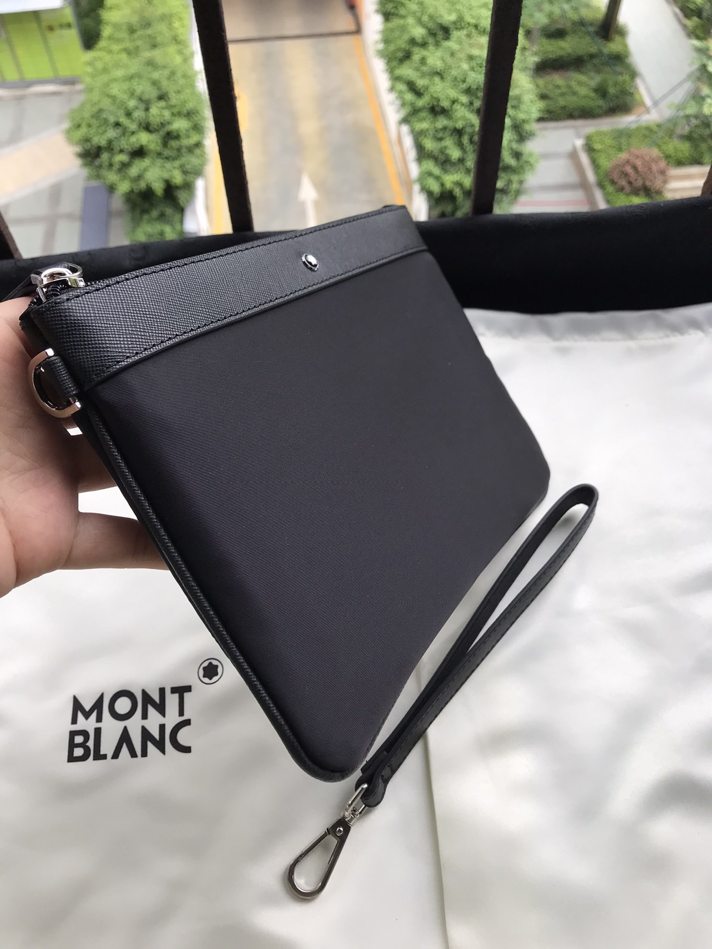 MontBlanc 몽블랑 블랙 클러치백 25cm 8