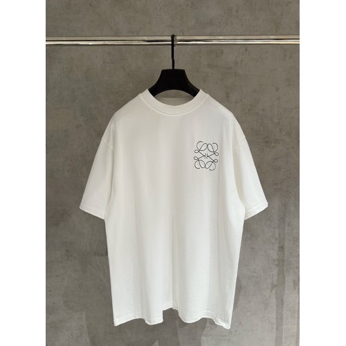 Loewe Embroidered Logo Cotton Short Sleeve T-Shirt 로에베 자수 로고 코튼 반팔 티셔츠