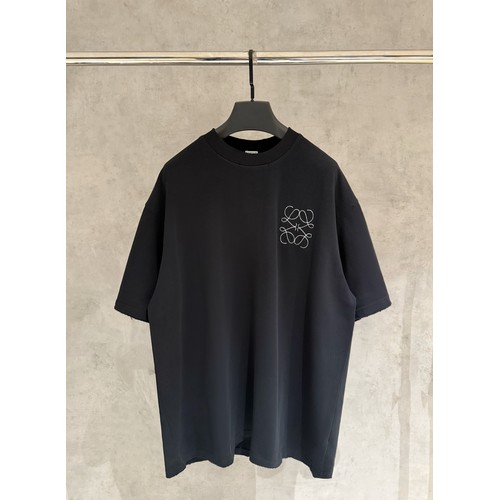 Loewe Embroidered Logo Cotton Short Sleeve T-Shirt 로에베 자수 로고 코튼 반팔 티셔츠