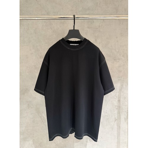 Acne Studios Embroidered Heavy Cotton T-Shirt Black White 아크네 스튜디오 엠브로이더드 헤비 코튼 티셔츠 블랙 화이트