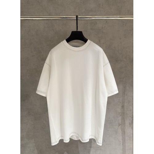 Acne Studios Embroidered Heavy Cotton T-Shirt Black White 아크네 스튜디오 엠브로이더드 헤비 코튼 티셔츠 블랙 화이트