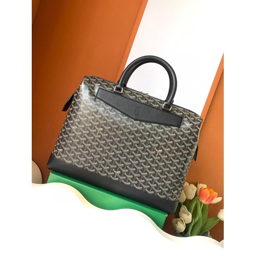 Goyard Cisalpin Briefcase Goyardine Canvas Green Briefcase 고야드 시살팽 브리프케이스 고야딘 캔버스 그린 브리프케이스 39cm