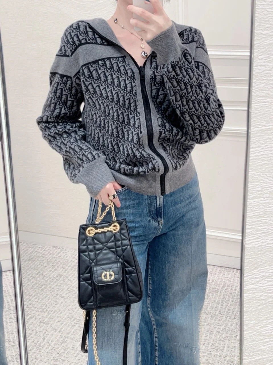 Dior 디올 올오버 오블리크 로고 양면 후드 집업 가디건 8