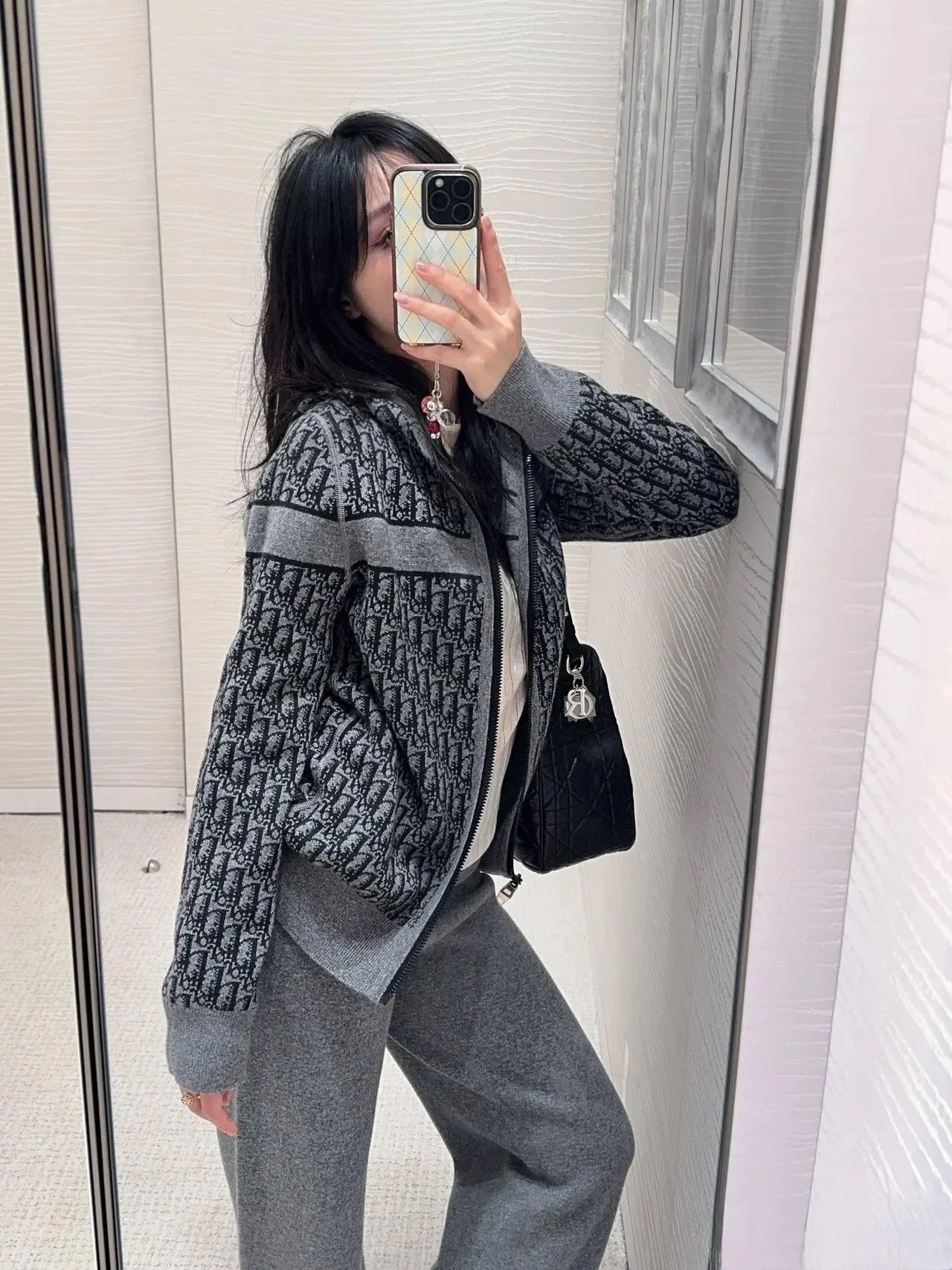 Dior 디올 올오버 오블리크 로고 양면 후드 집업 가디건 10