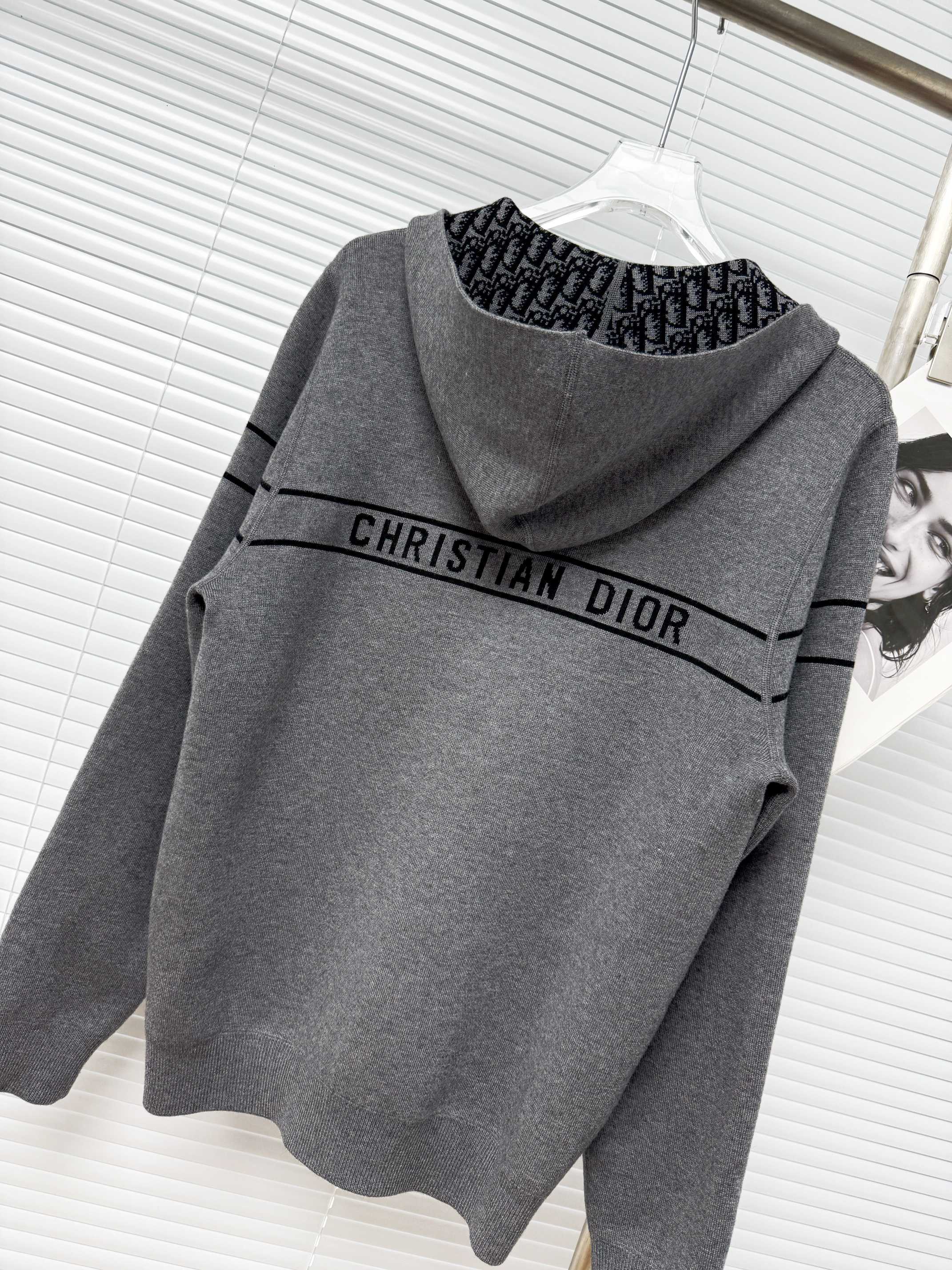 Dior 디올 올오버 오블리크 로고 양면 후드 집업 가디건 23