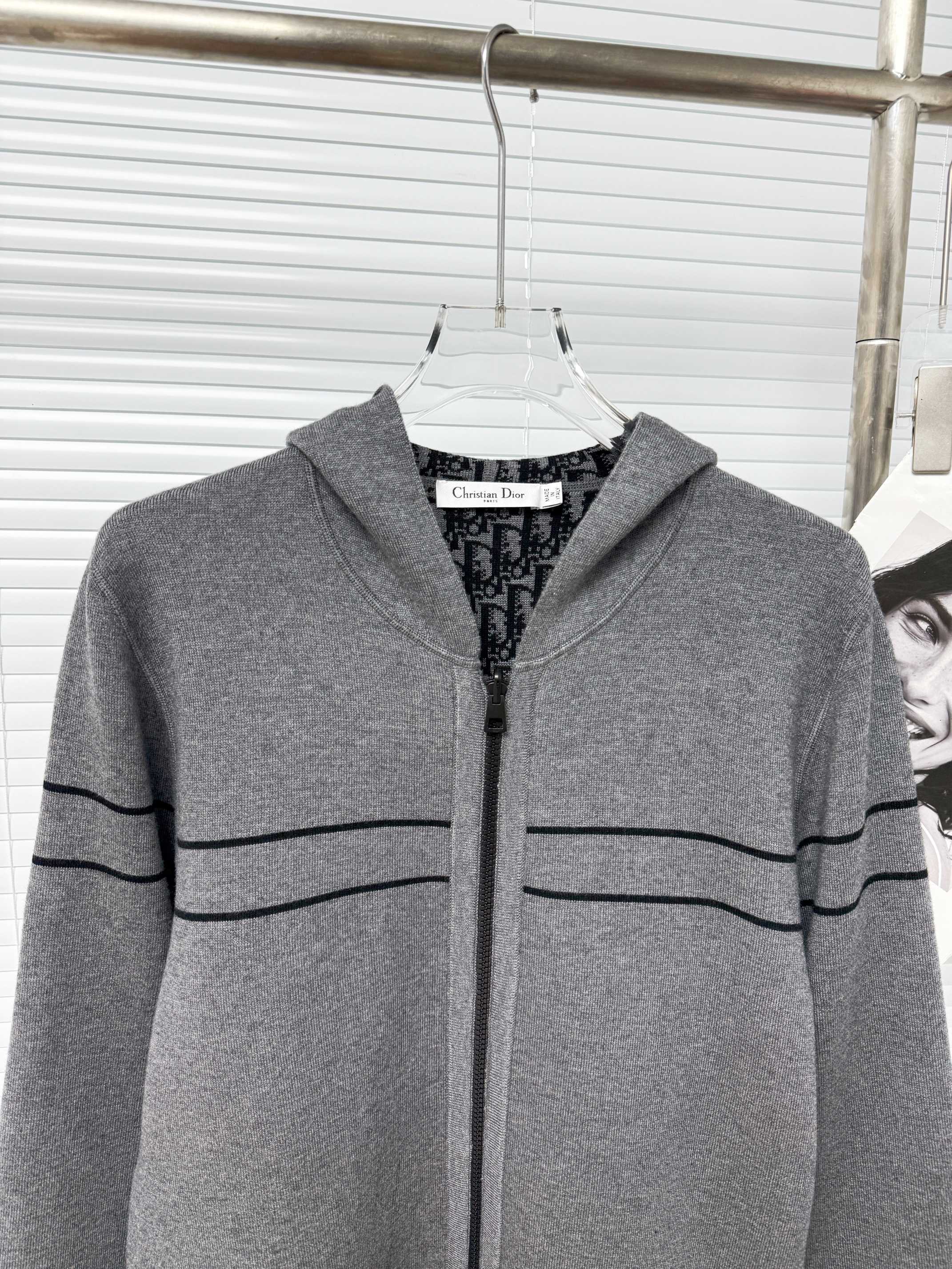 Dior 디올 올오버 오블리크 로고 양면 후드 집업 가디건 24