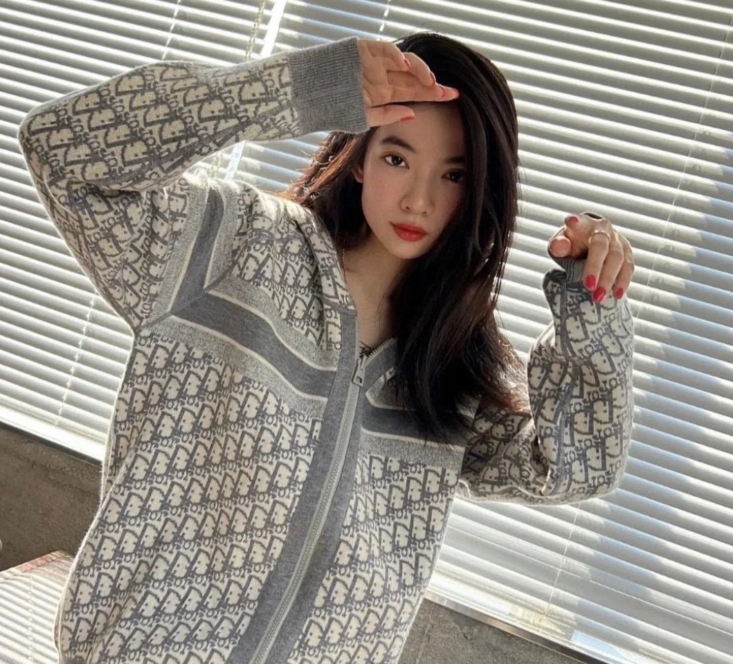 Dior 디올 자카드 로고 양면 후드 니트 집업 6