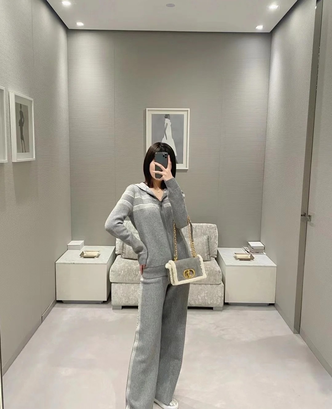 Dior 디올 자카드 로고 양면 후드 니트 집업 7