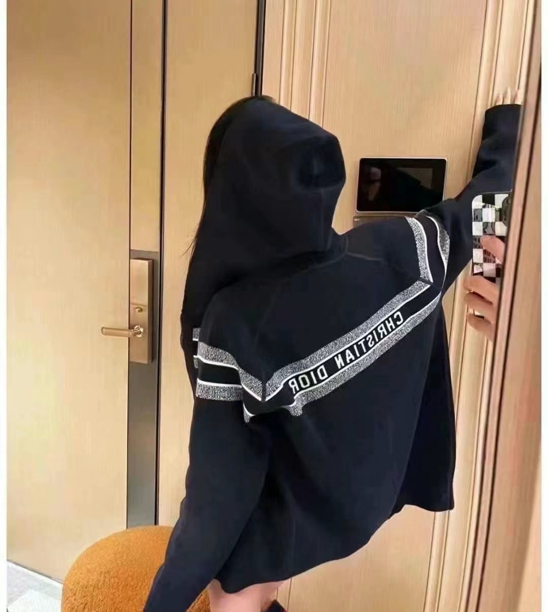 Dior 디올 자카드 로고 양면 후드 니트 집업 10