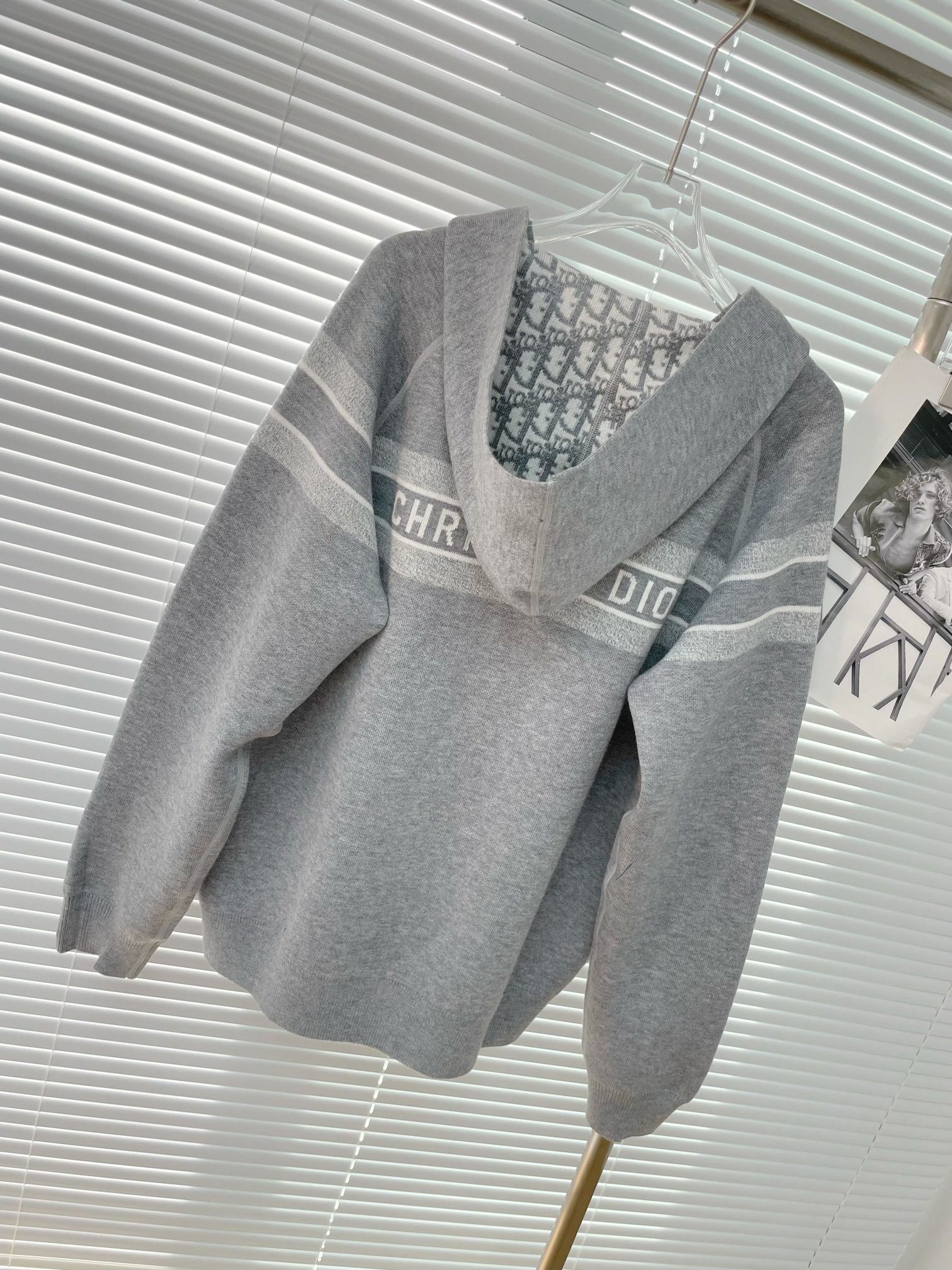 Dior 디올 자카드 로고 양면 후드 니트 집업 14