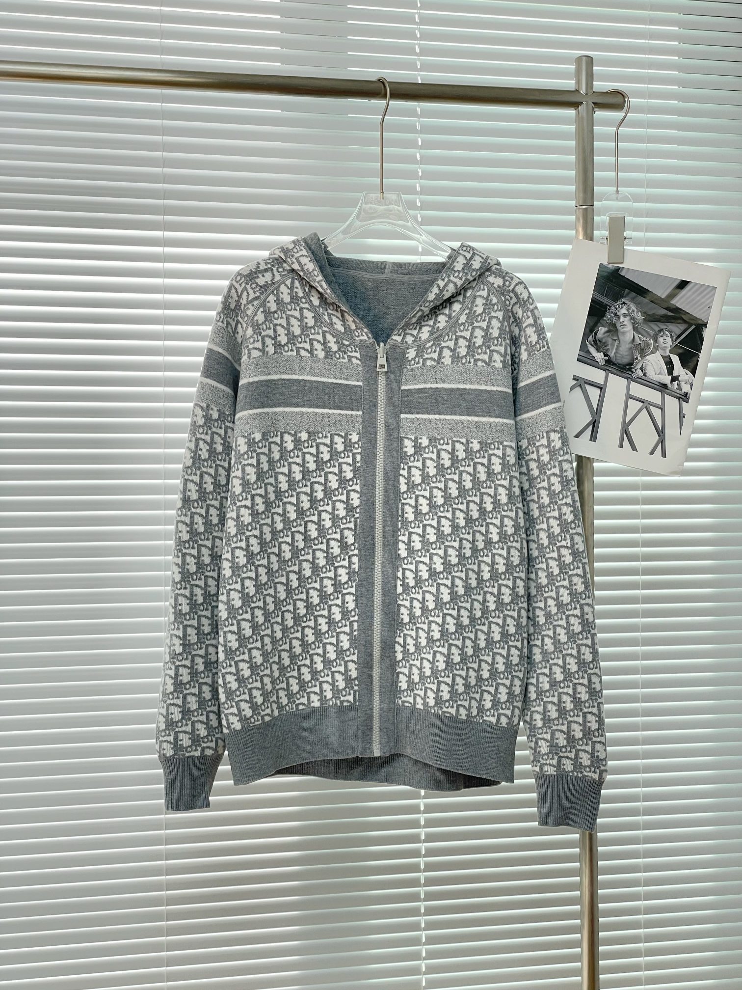 Dior 디올 자카드 로고 양면 후드 니트 집업 18