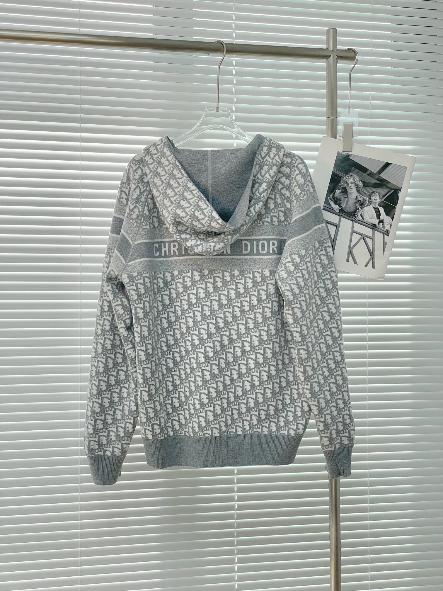 Dior 디올 자카드 로고 양면 후드 니트 집업 19