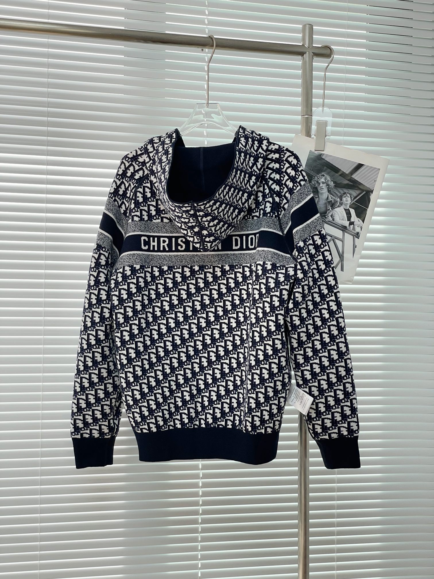 Dior 디올 자카드 로고 양면 후드 니트 집업 10