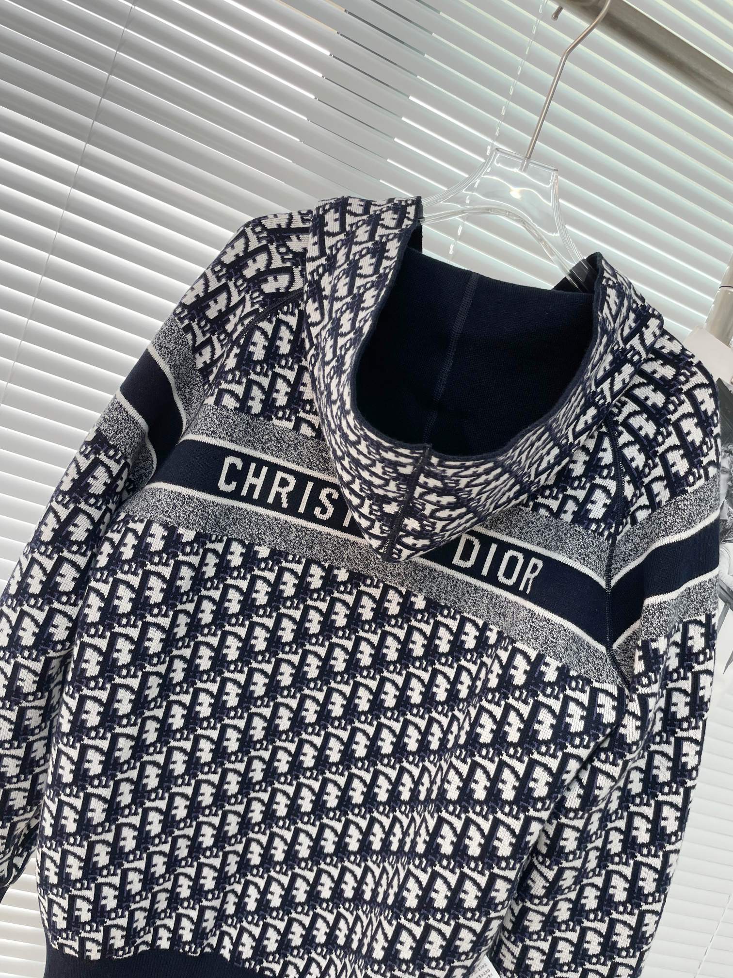 Dior 디올 자카드 로고 양면 후드 니트 집업 13