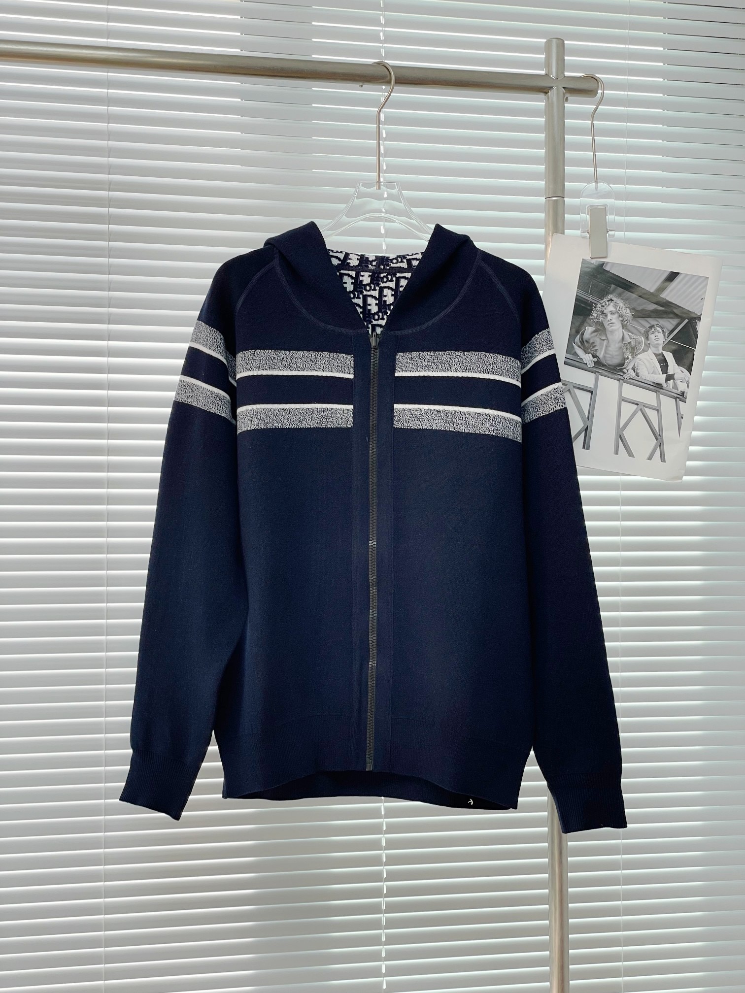 Dior 디올 자카드 로고 양면 후드 니트 집업 17