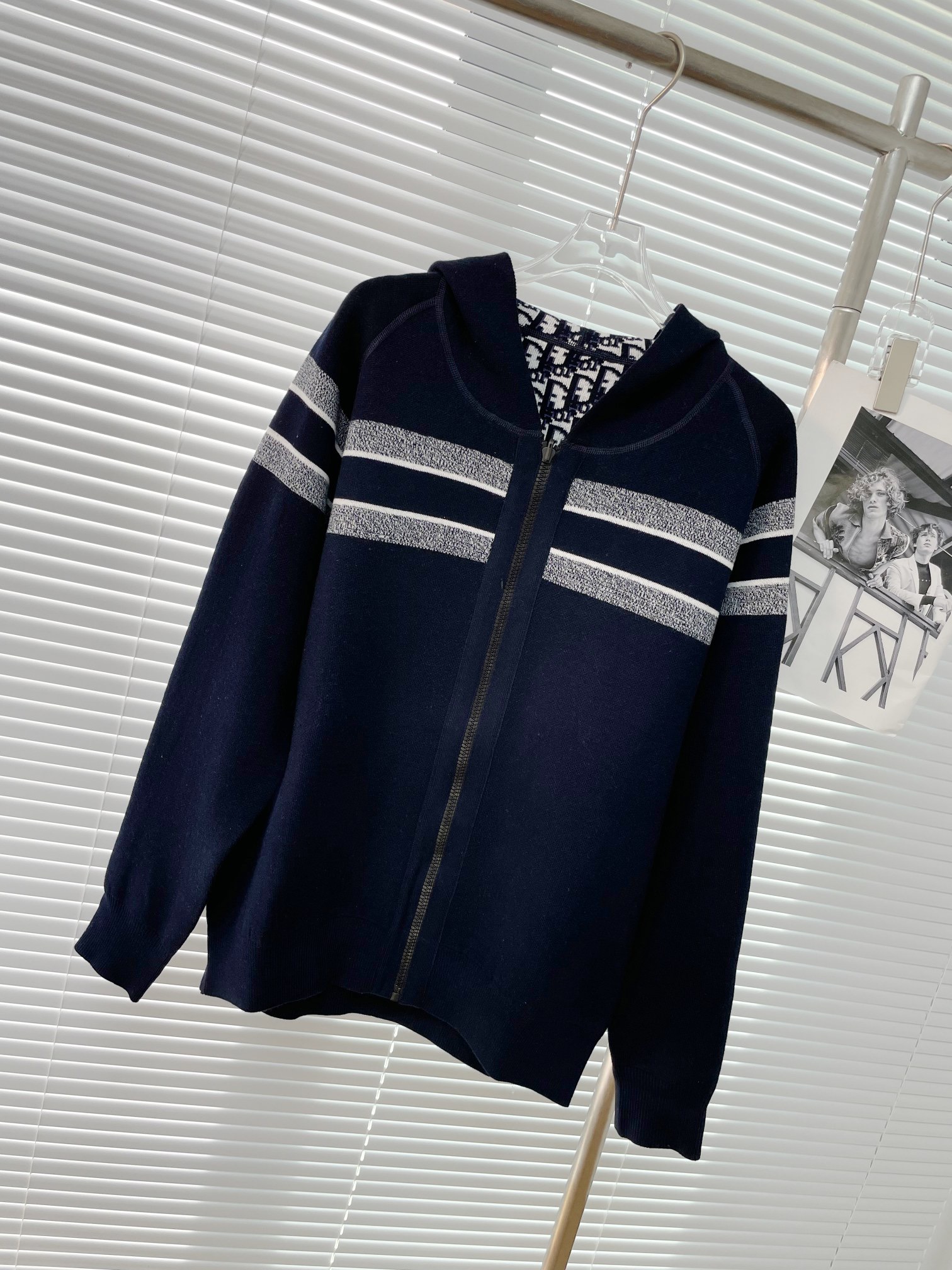 Dior 디올 자카드 로고 양면 후드 니트 집업 19