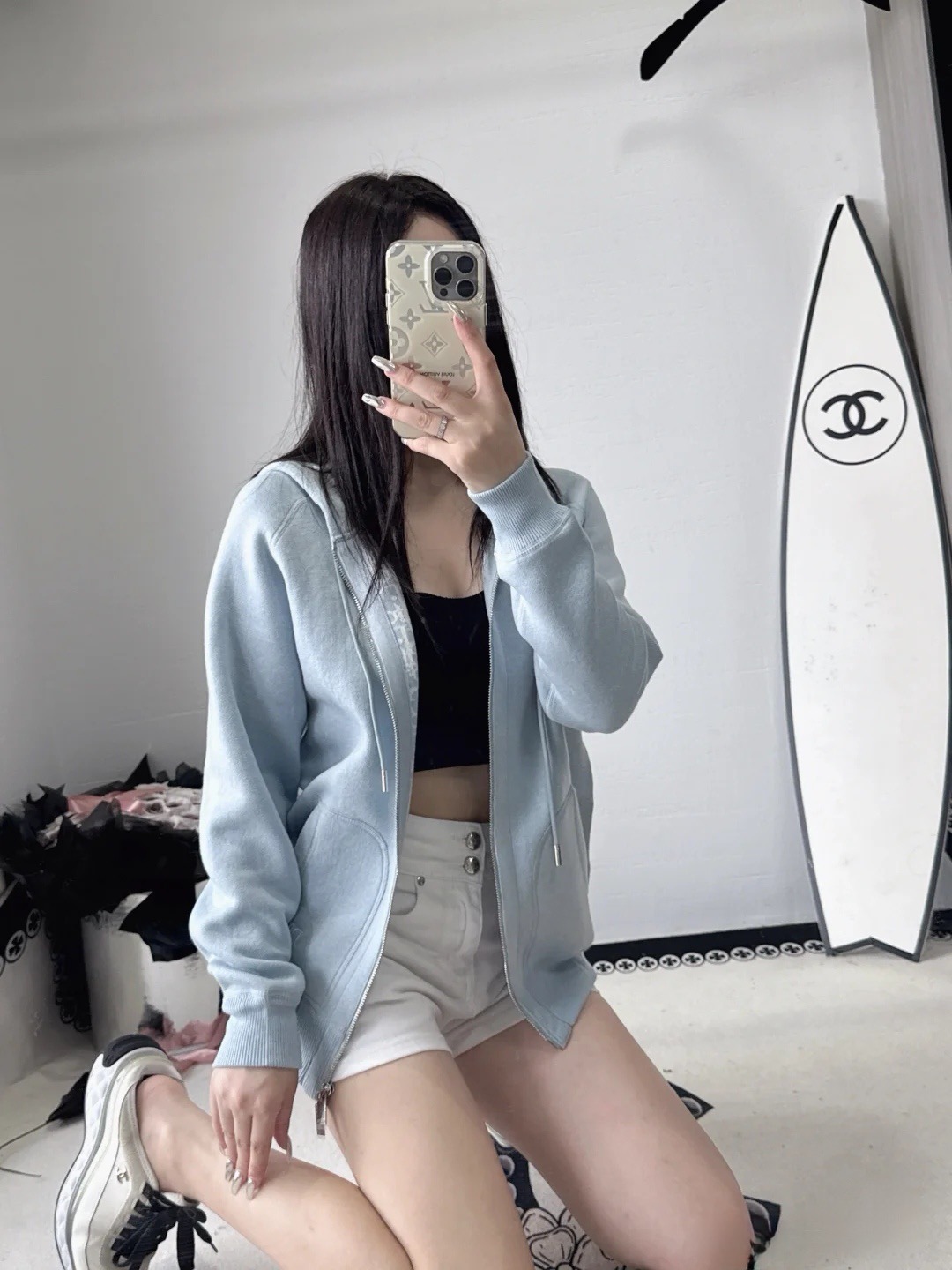 Dior 디올 가을겨울 로고 디테일 실크 블렌드 후드 맨투맨 3