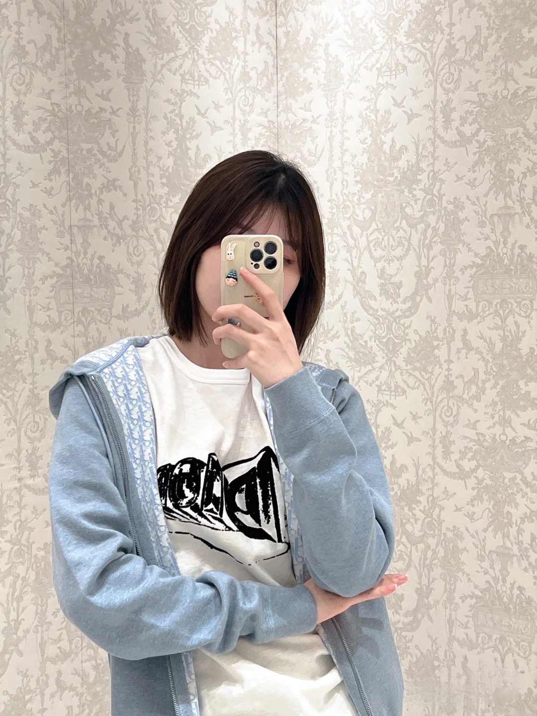 Dior 디올 가을겨울 로고 디테일 실크 블렌드 후드 맨투맨 6