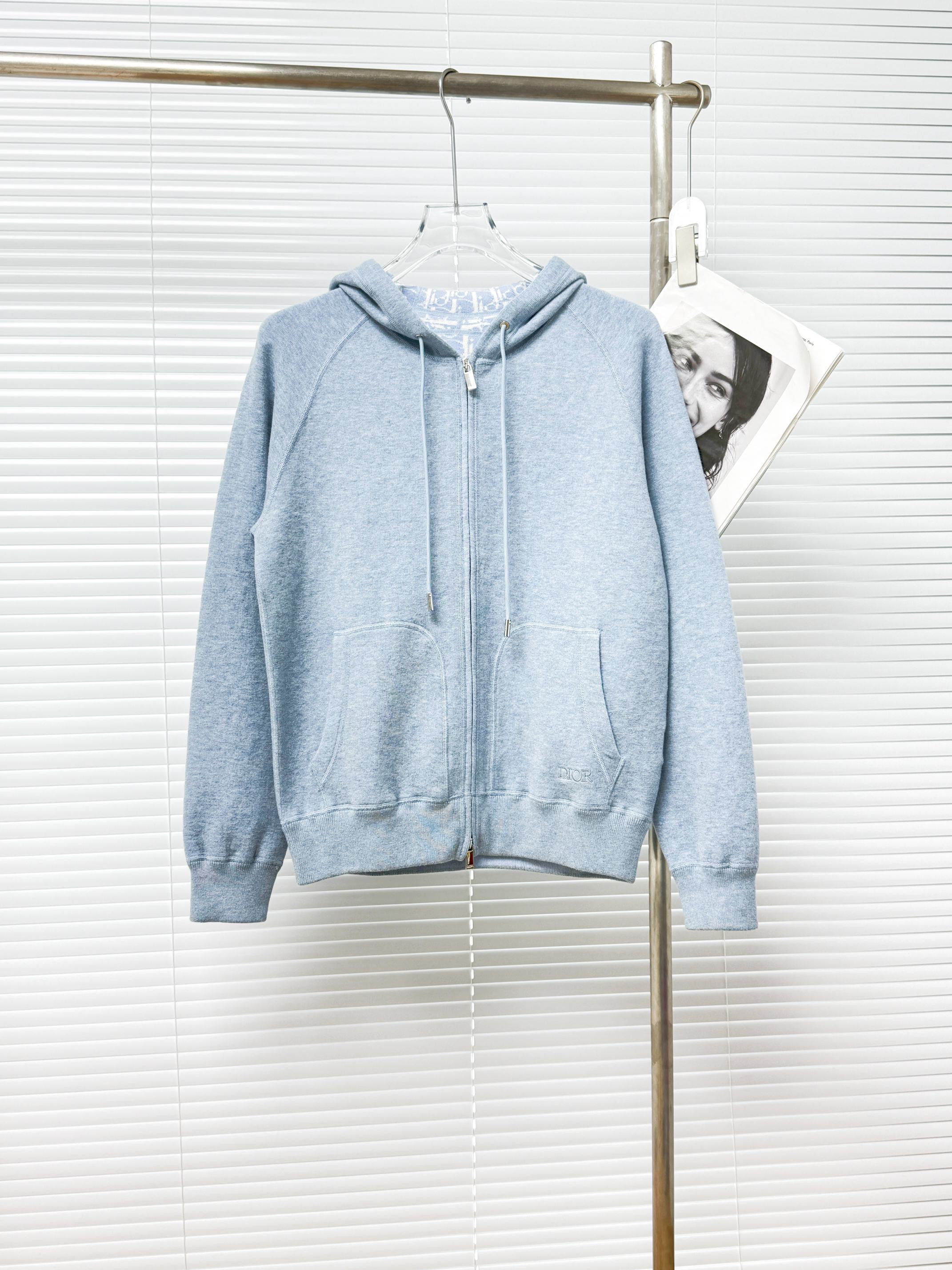 Dior 디올 가을겨울 로고 디테일 실크 블렌드 후드 맨투맨 12