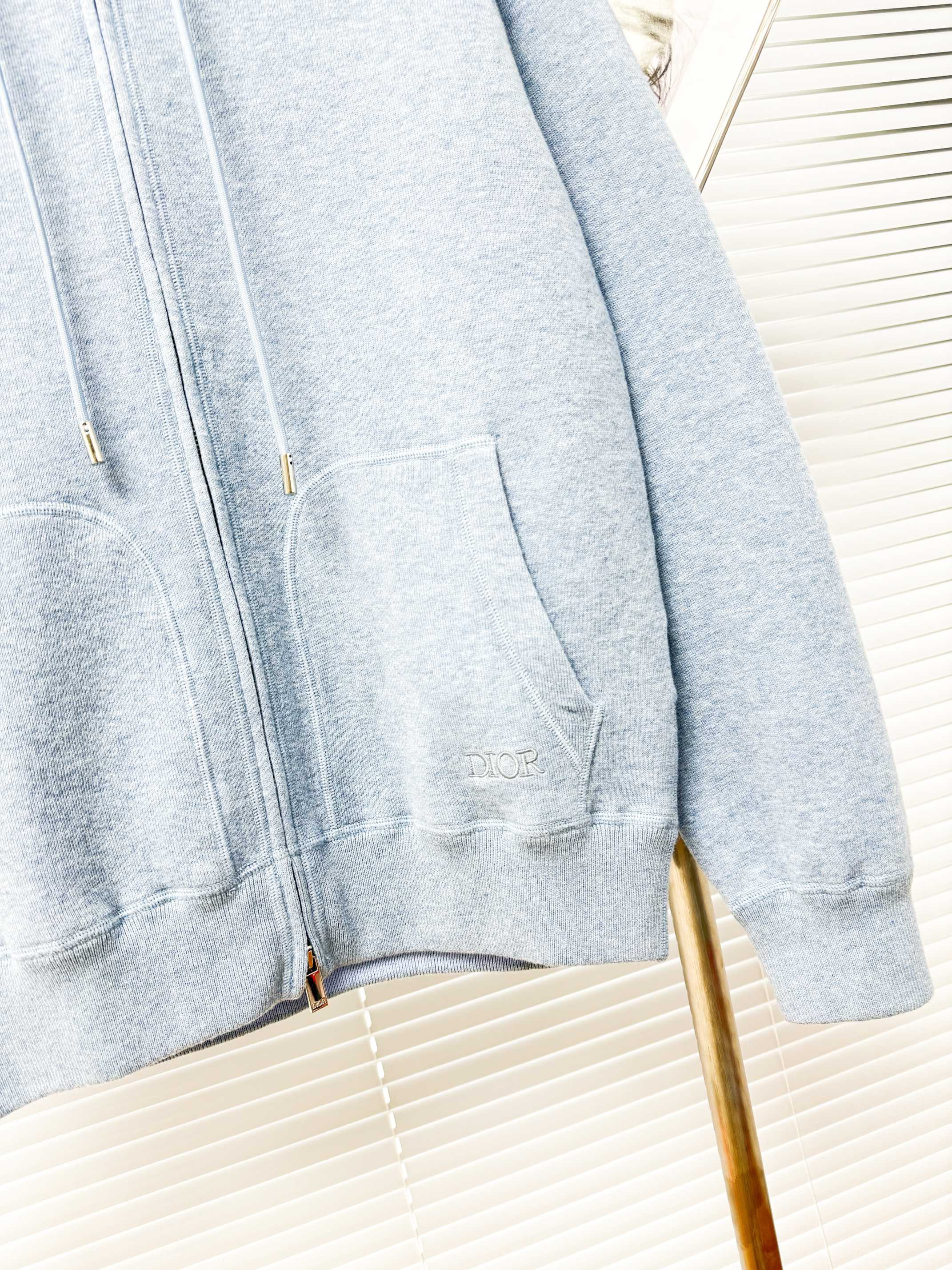 Dior 디올 가을겨울 로고 디테일 실크 블렌드 후드 맨투맨 16