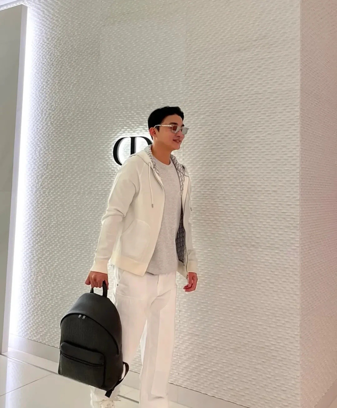 Dior 디올 로고 내피 실크 블렌드 후드 집업 세트 6