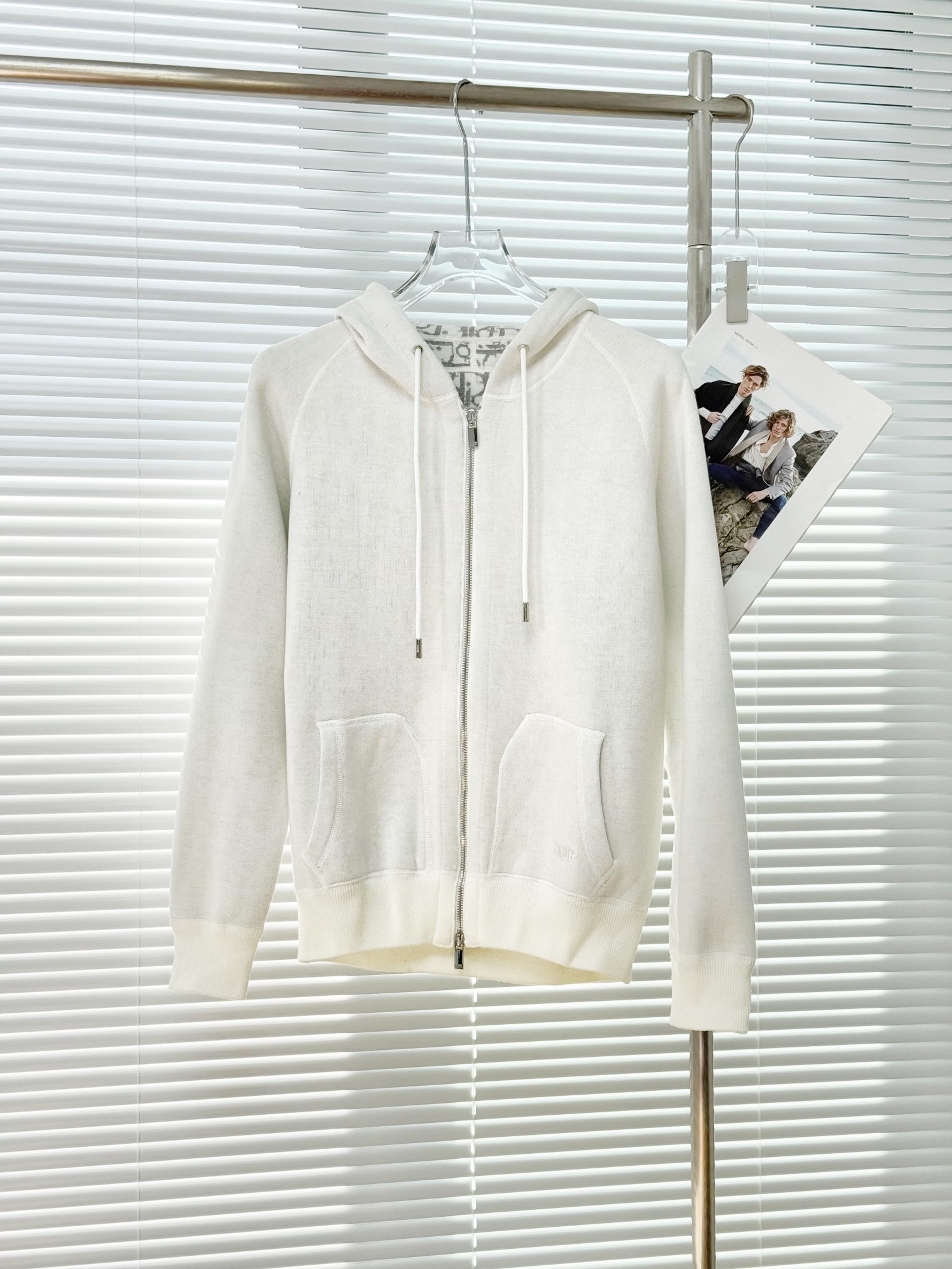 Dior 디올 로고 내피 실크 블렌드 후드 집업 세트 10