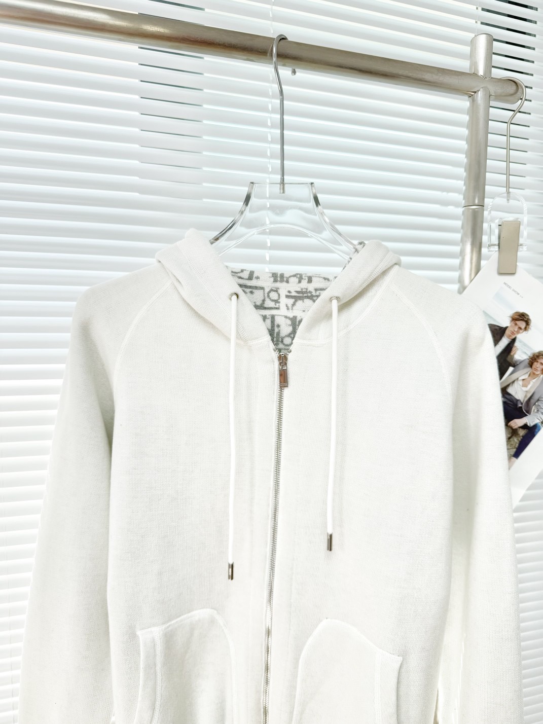 Dior 디올 로고 내피 실크 블렌드 후드 집업 세트 13