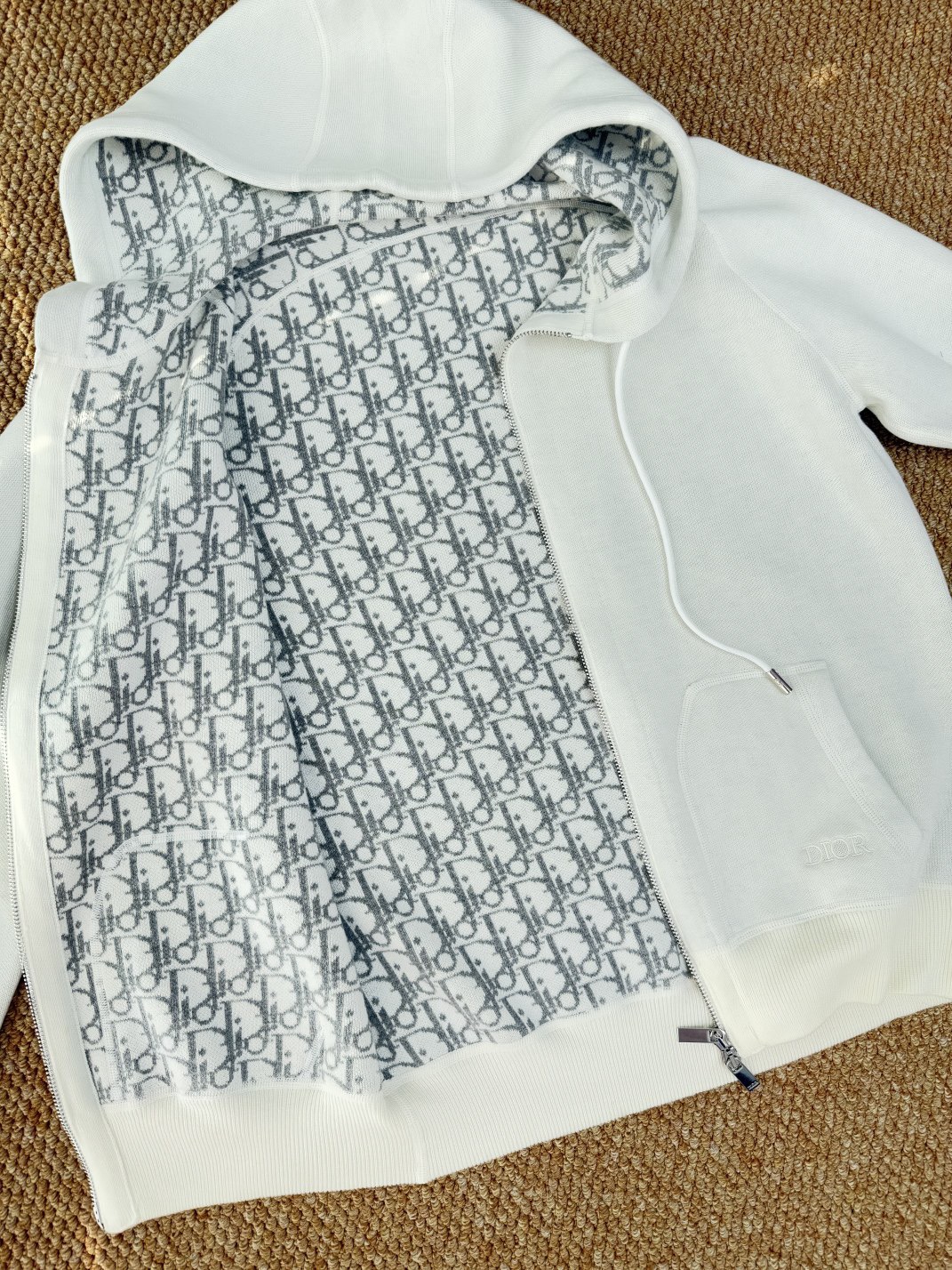 Dior 디올 로고 내피 실크 블렌드 후드 집업 세트 18