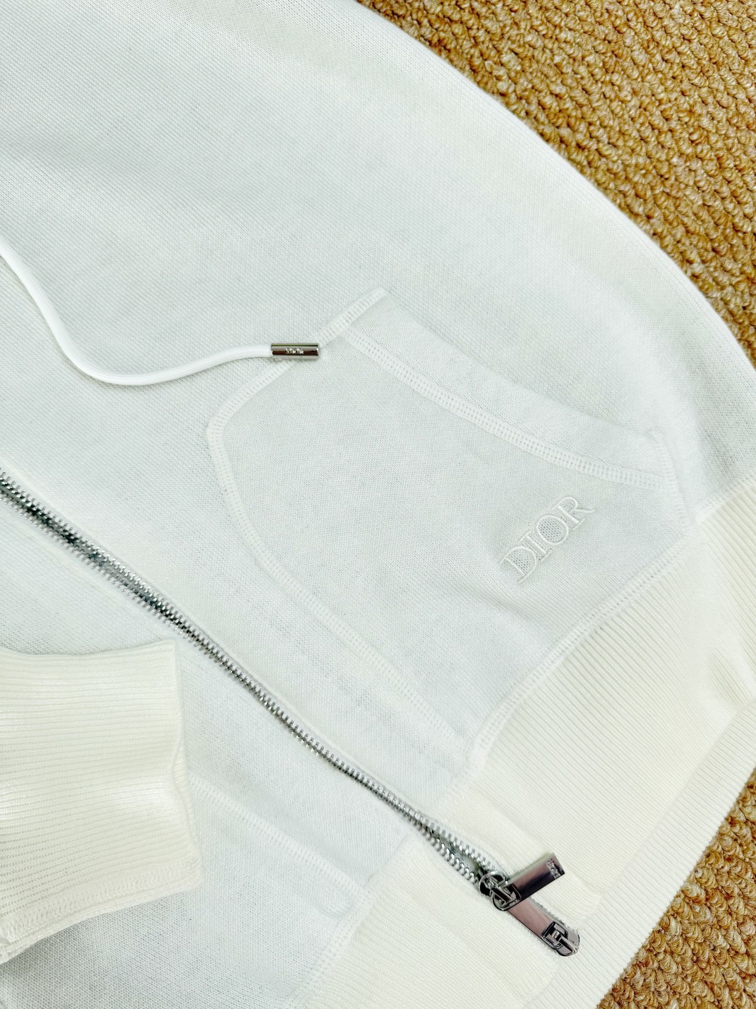 Dior 디올 로고 내피 실크 블렌드 후드 집업 세트 19