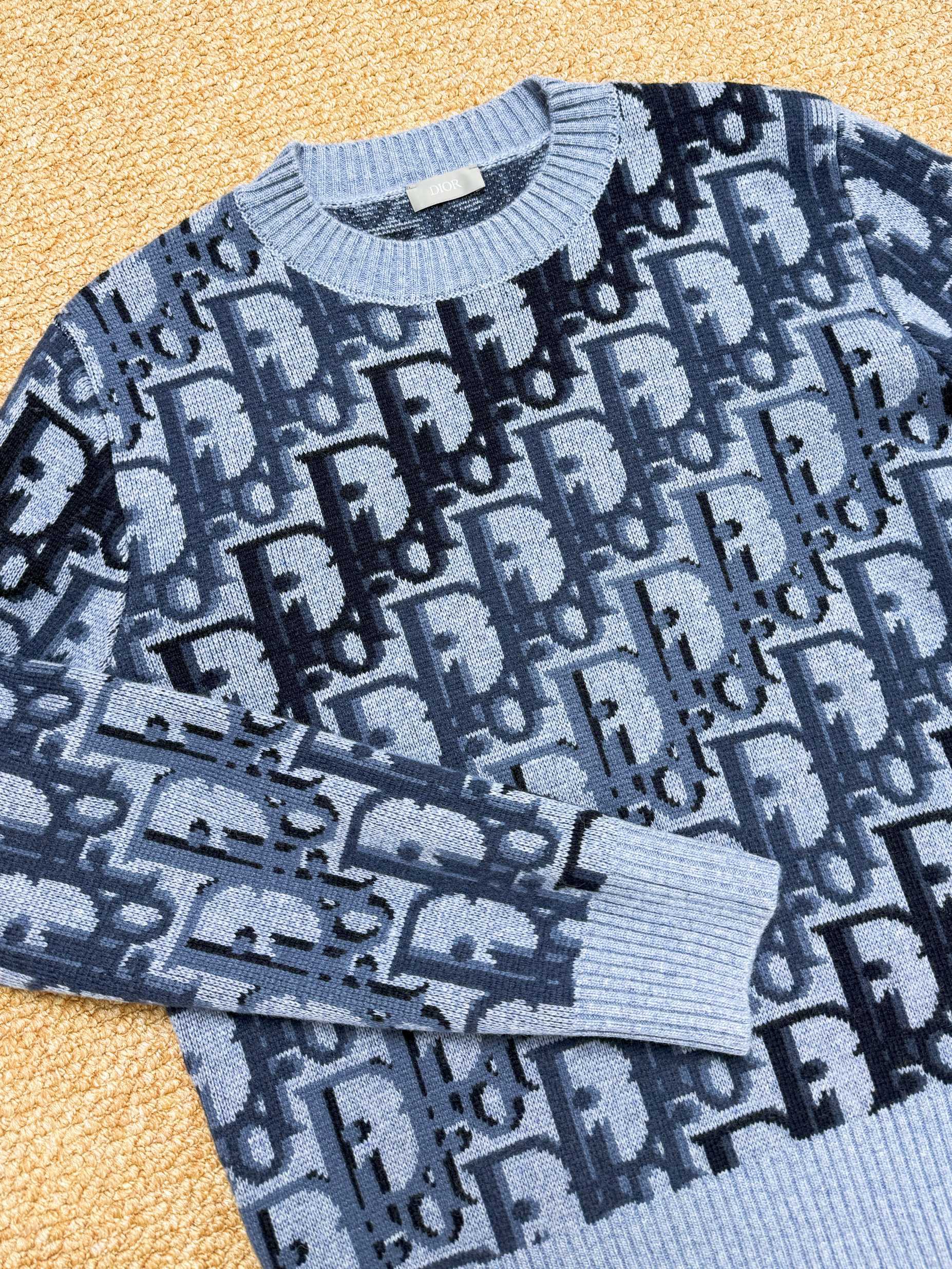 Dior 디올 로고 그래픽 라운드 니트 스웨터 13