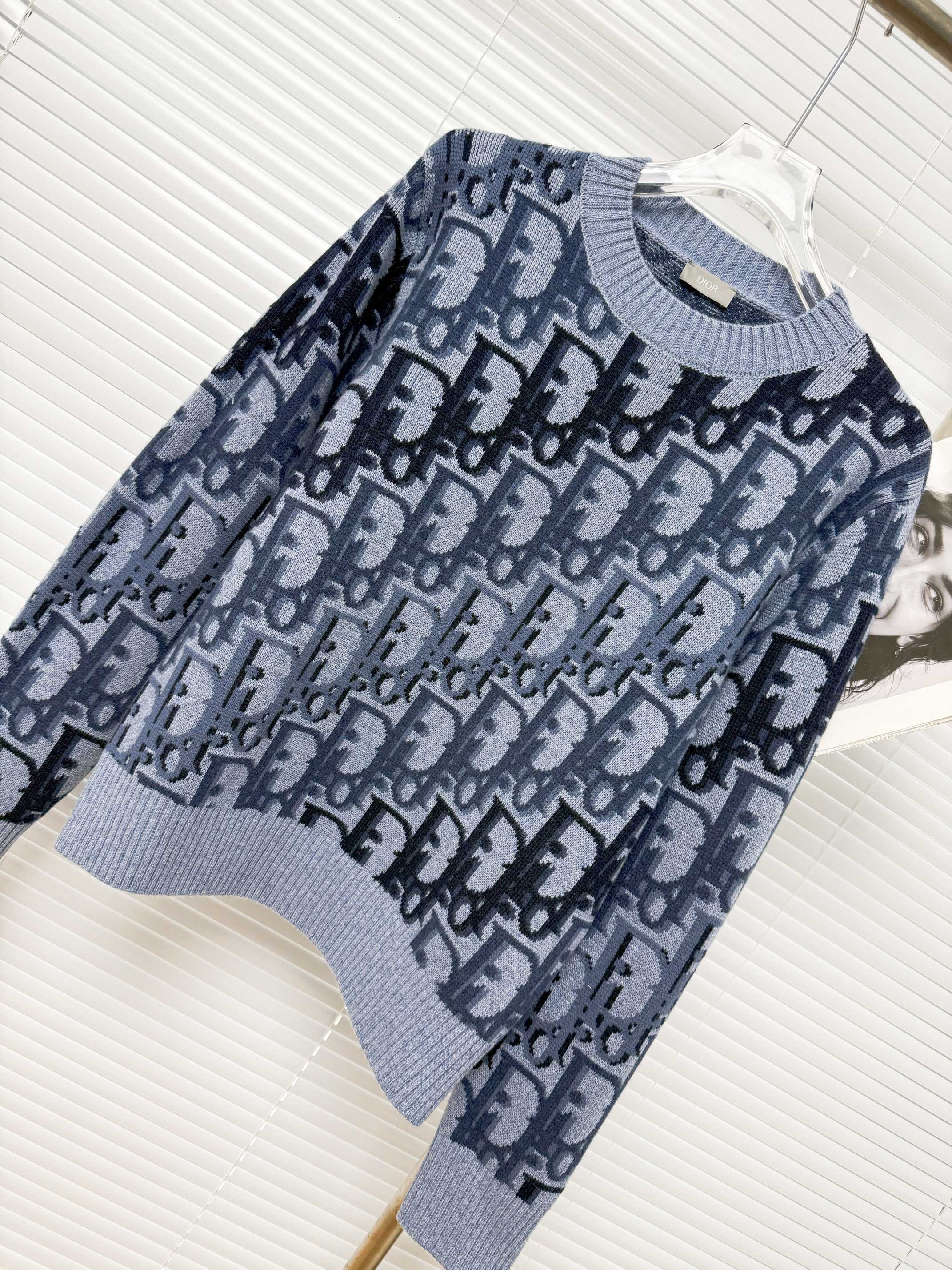 Dior 디올 로고 그래픽 라운드 니트 스웨터 16
