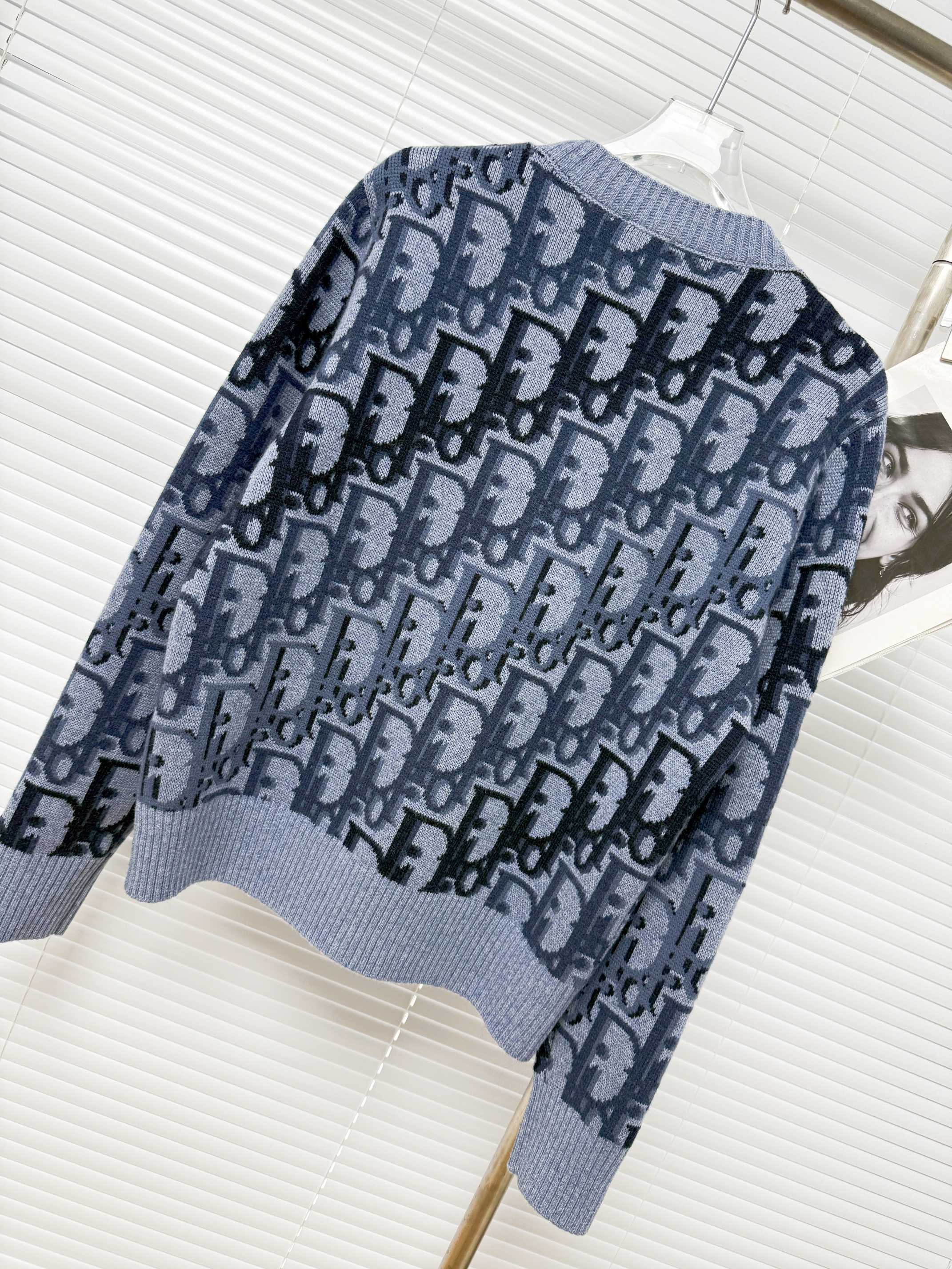 Dior 디올 로고 그래픽 라운드 니트 스웨터 17