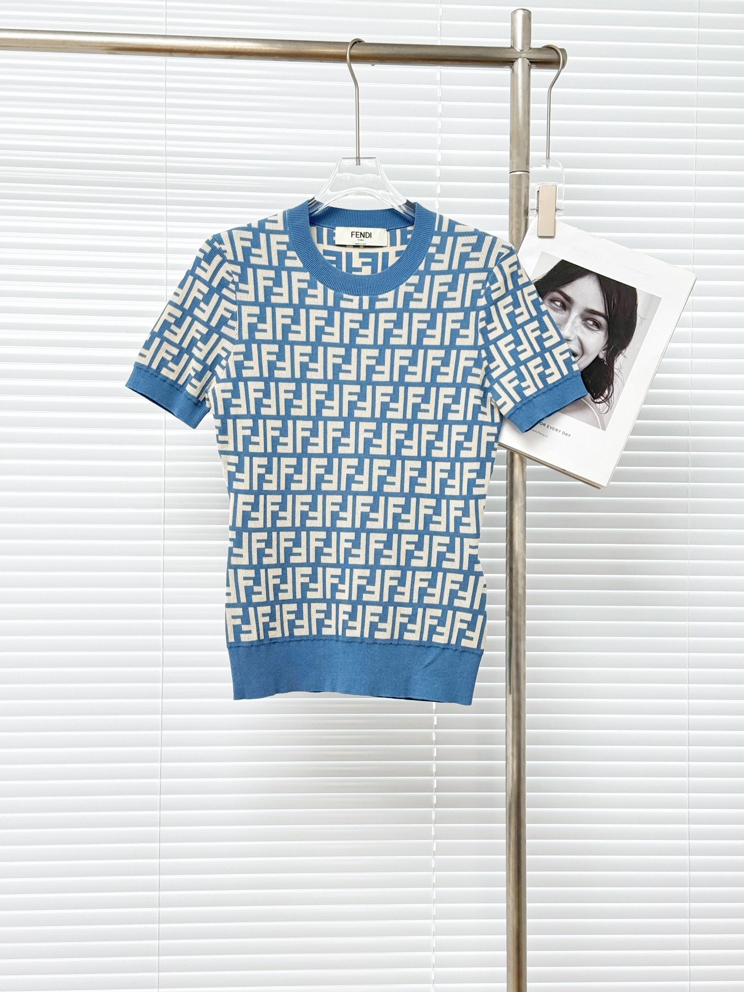 FENDI 펜디 FF 로고 코튼 니트 반팔 스웨터 11