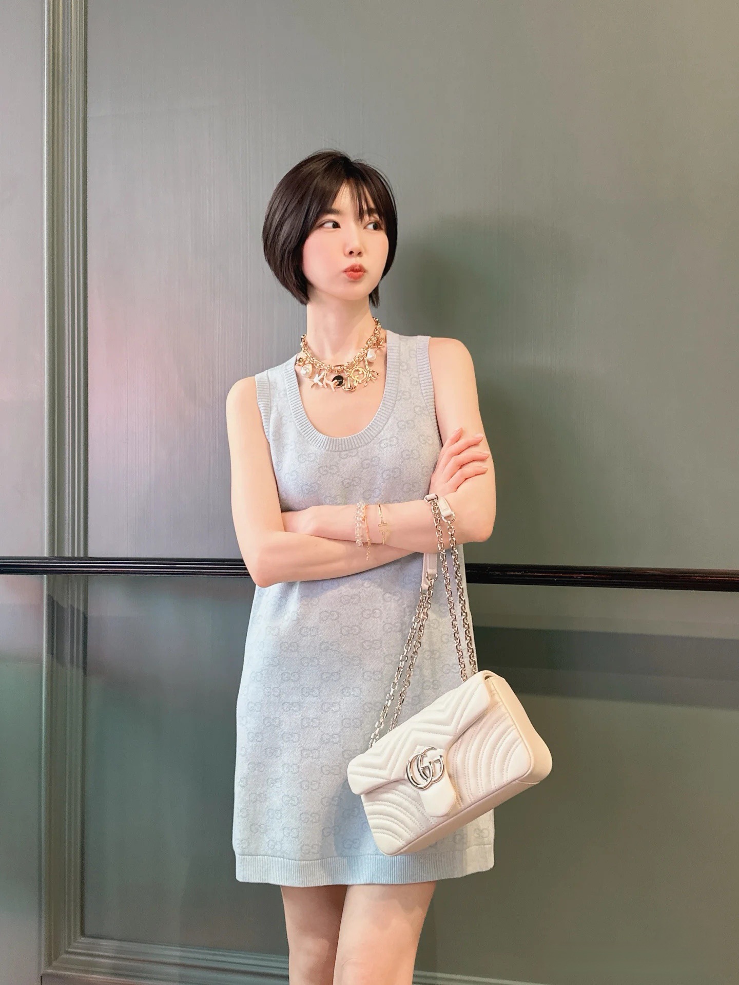 GUCCI 구찌 GG 자가드 니트 원피스 2