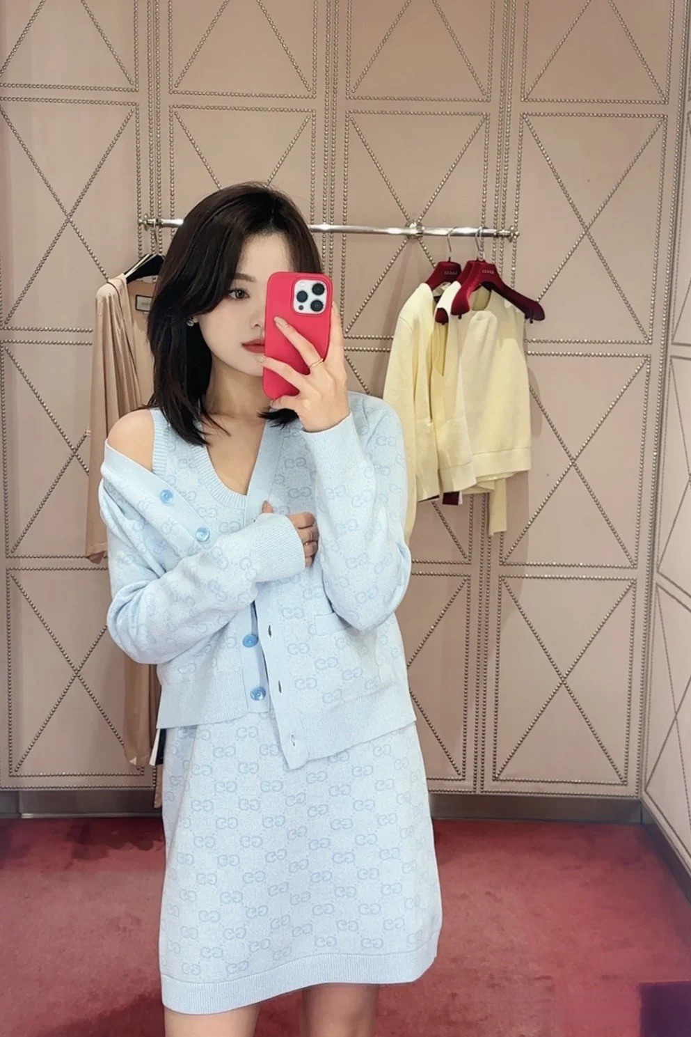 GUCCI 구찌 GG 자가드 니트 원피스 8